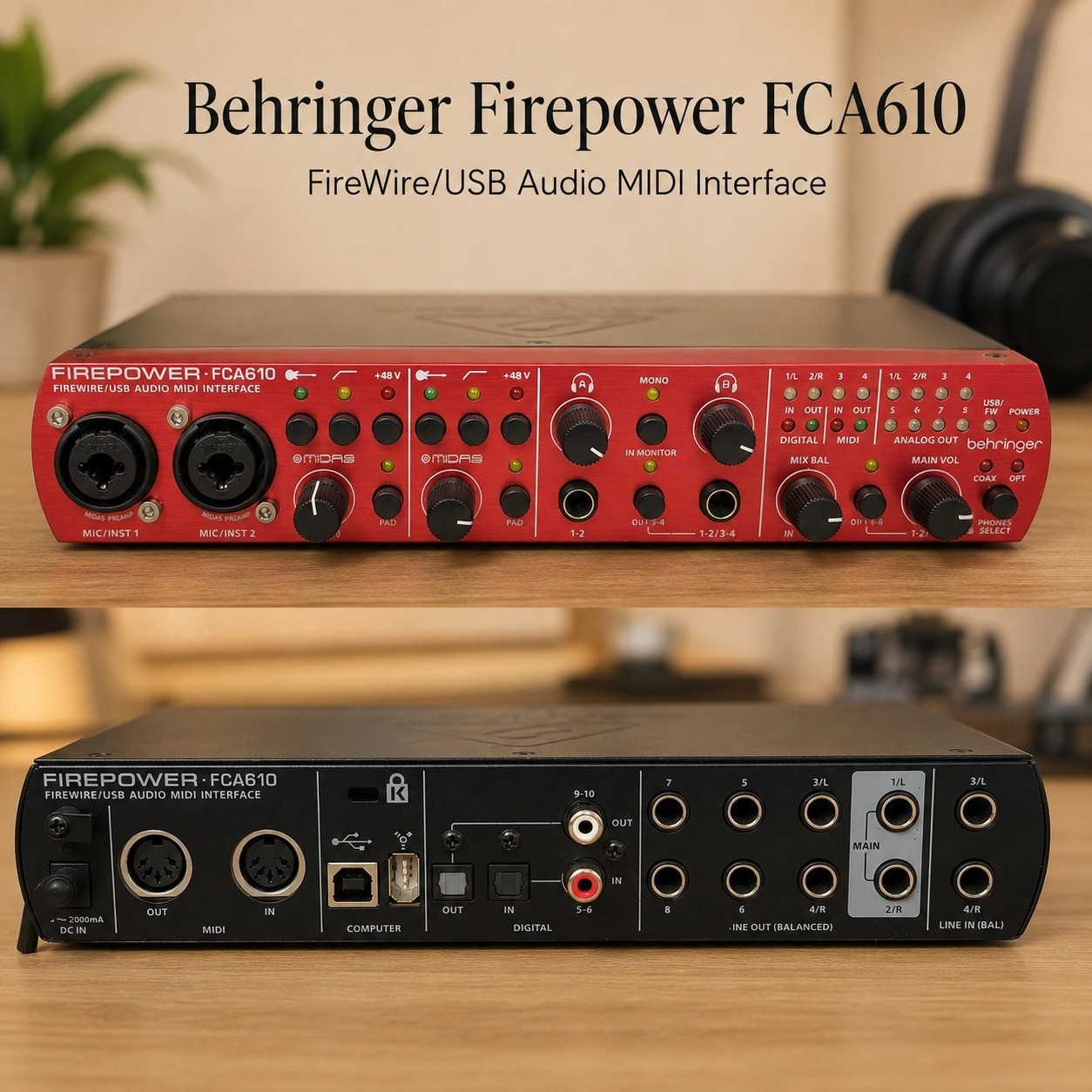 Behringer Firepower FCA610 FireWire USB Audio MIDI Interface  READ DESCRIPTION
