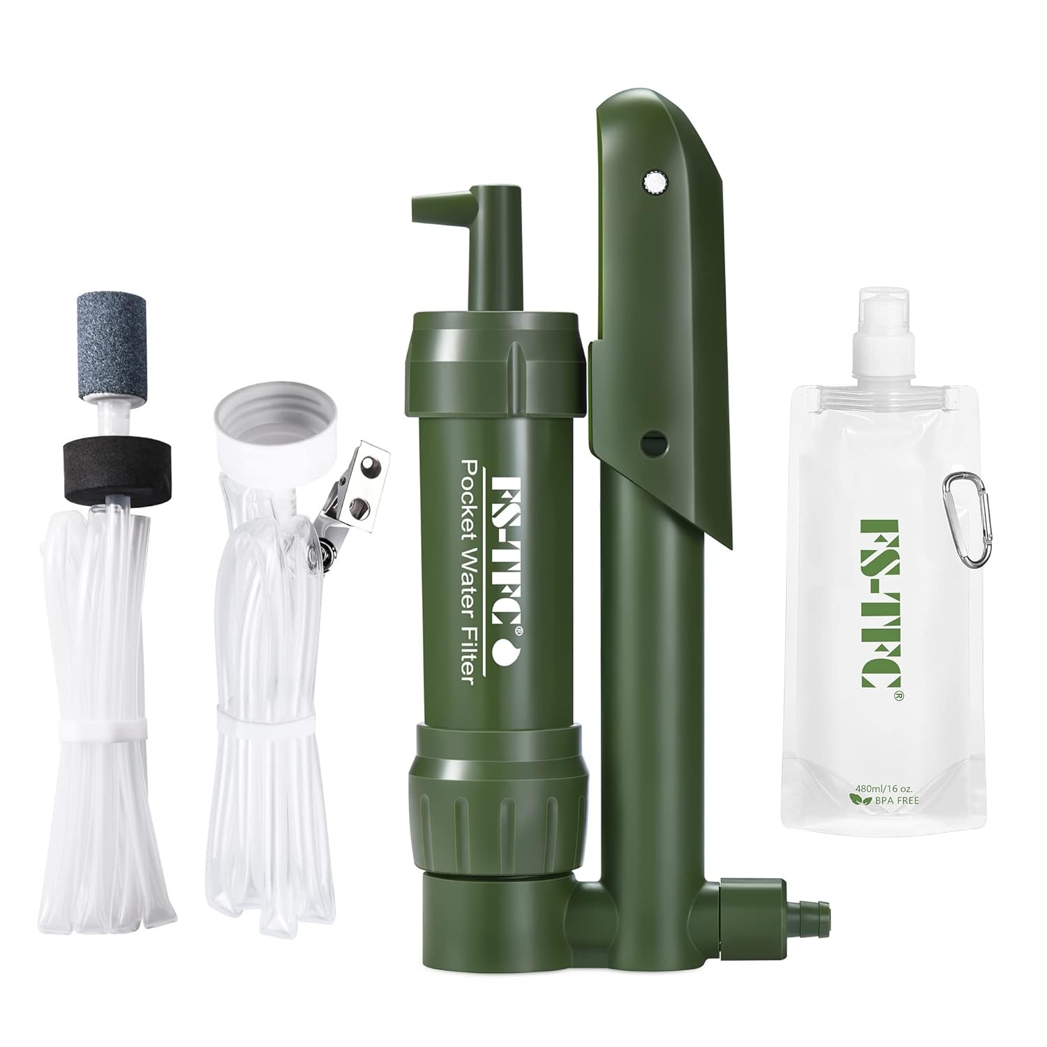 Pocket Water Filter Survival 0.01 Micron Water Purifier Emergency Survival Gear