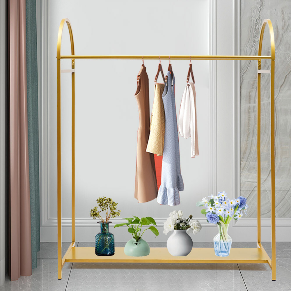 Durable Double Rod Clothes Rack Heavy Duty, Commercial Garment Rack Display US