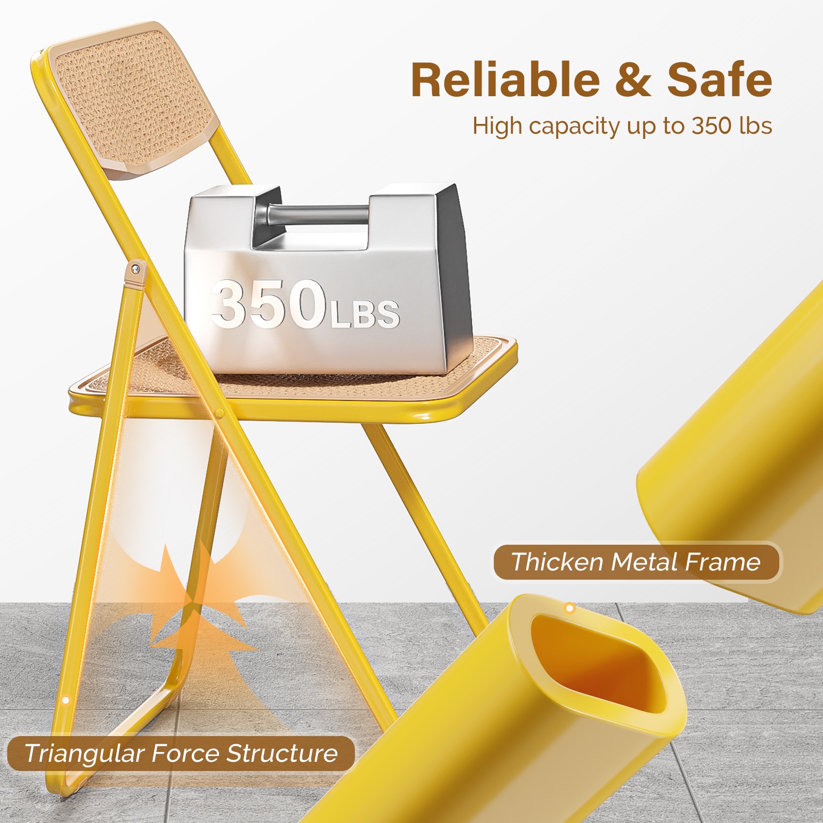 Commercial Plastic Folding 4 PCS Chairs Stackable Picnic Party Seat In/Outdoor