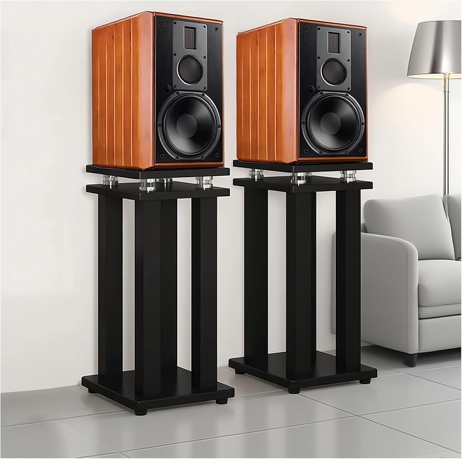 Pair of Heavy Duty Sound Stands,Universal Speaker Stands for Surround Sound,Hold