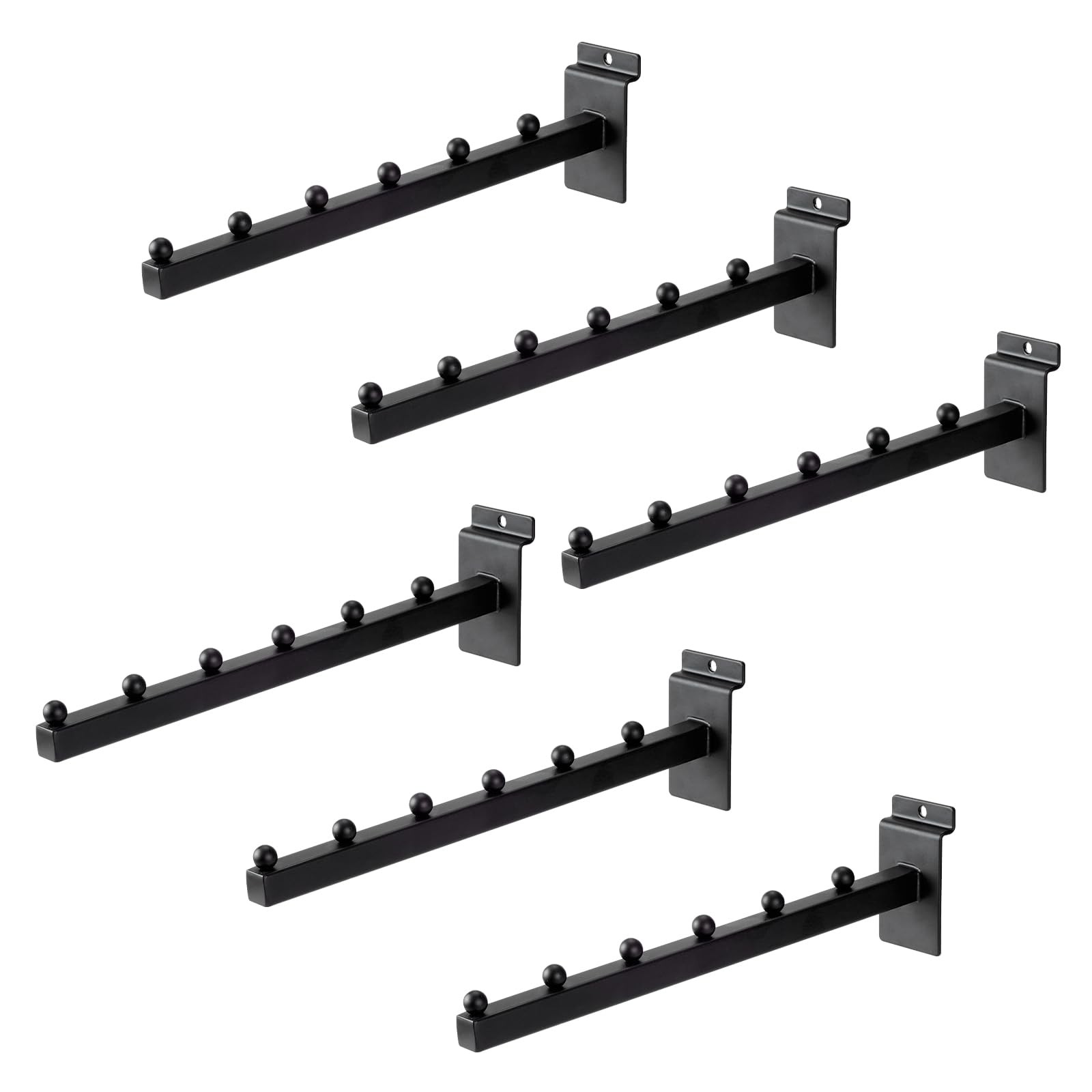 Heavy Duty 12 Inch Waterfall Slatwall Display Hooks Retail Black