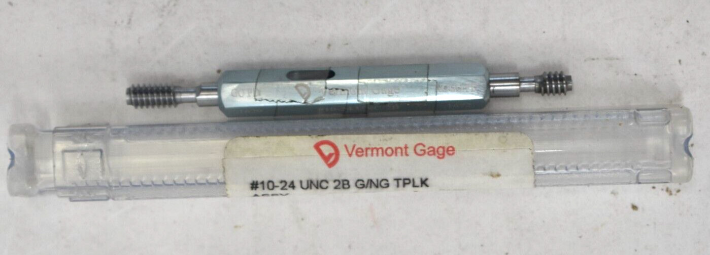 Vermont Gage NoGo Taperlock Plug Set Tool Piece #10-24 2B UNC 301120040