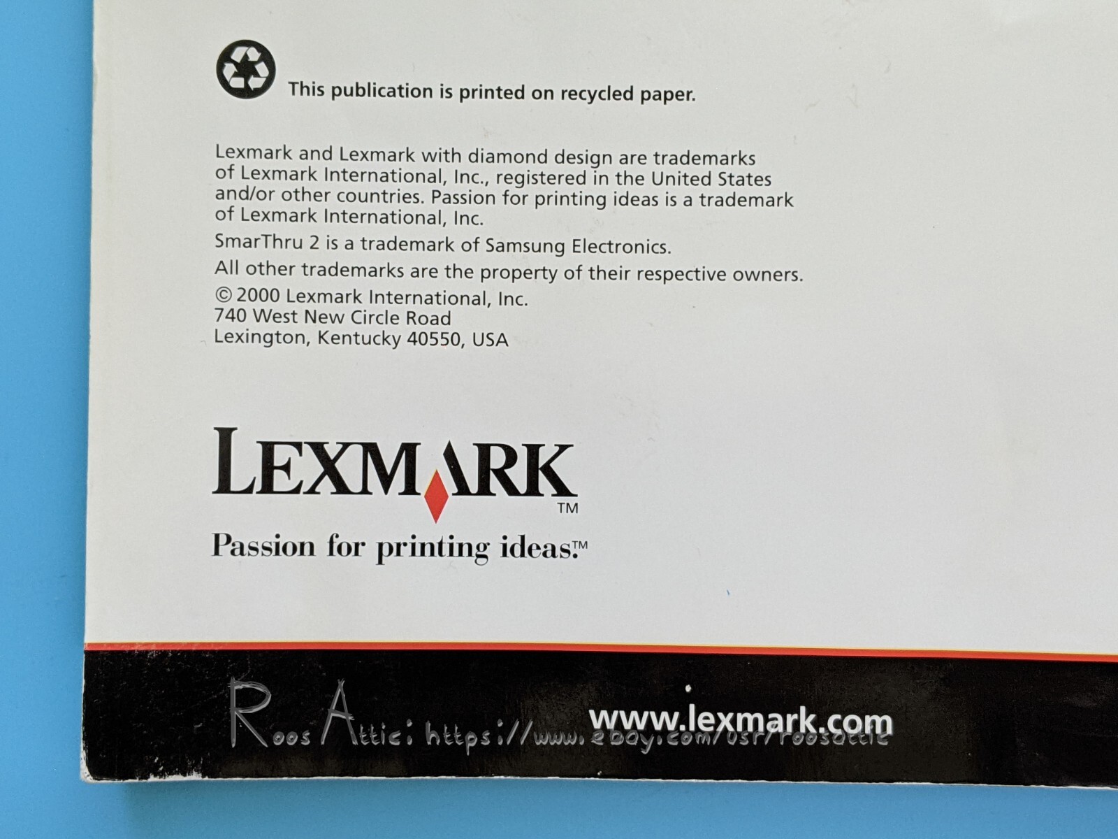 Lexmark Z82 User Guide / Manual / CD-ROM Install Software For Windows 2000