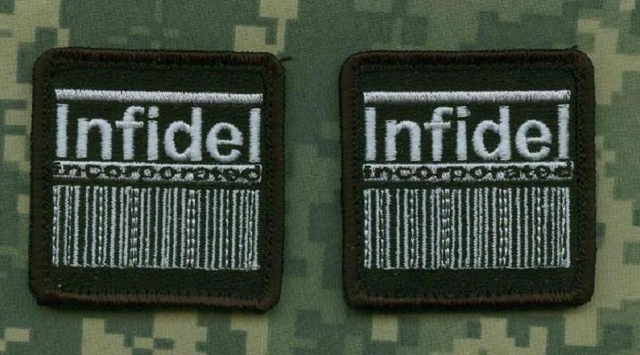 WAR ON TERROR ARMED FORCES SANDBOX DEPLOYMENT AMERICAN INFIDEL vêlkrö (OD) PATCH
