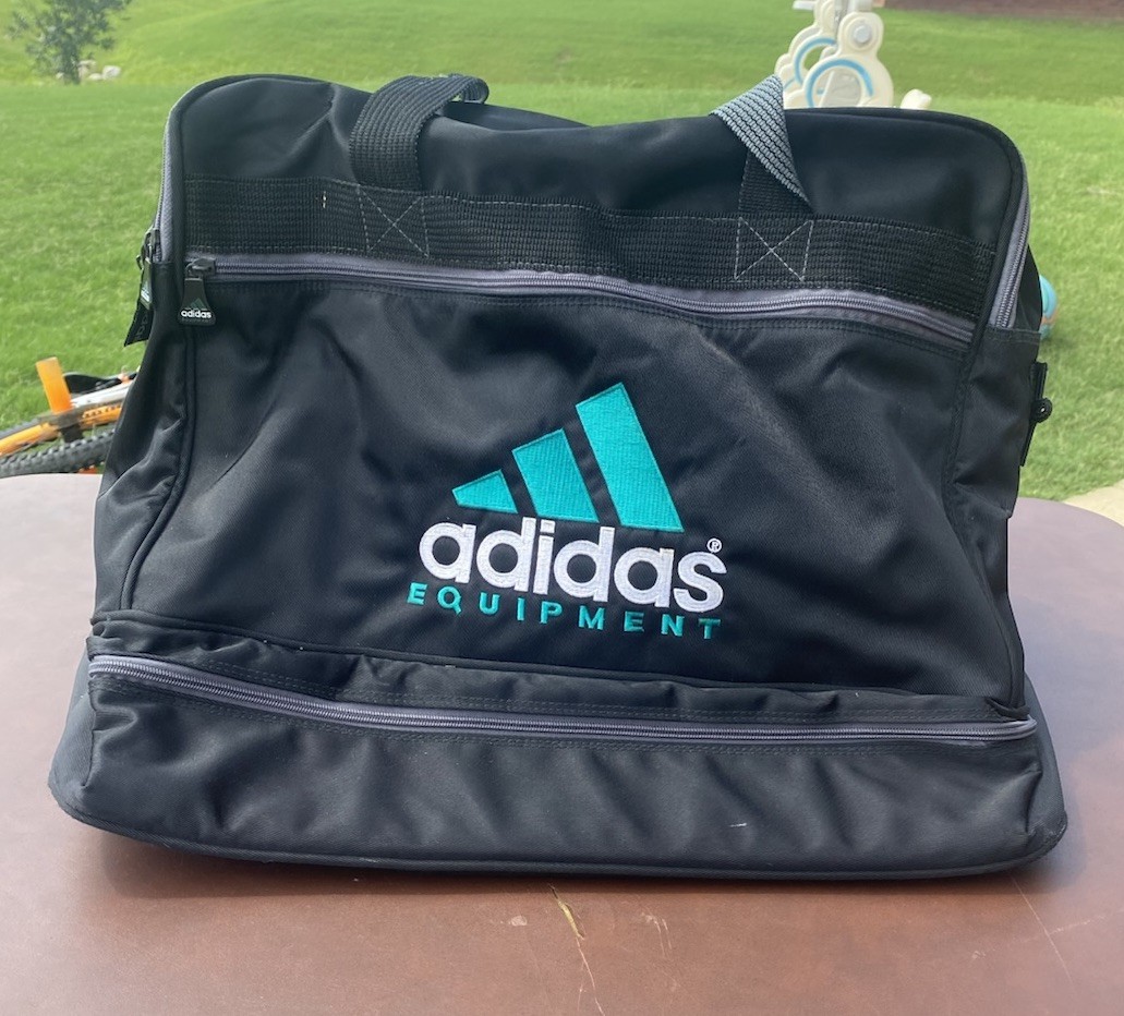Large Adidas Equipment, Gym/Duffle Bag, 18 Inch, Blue Green Vintage