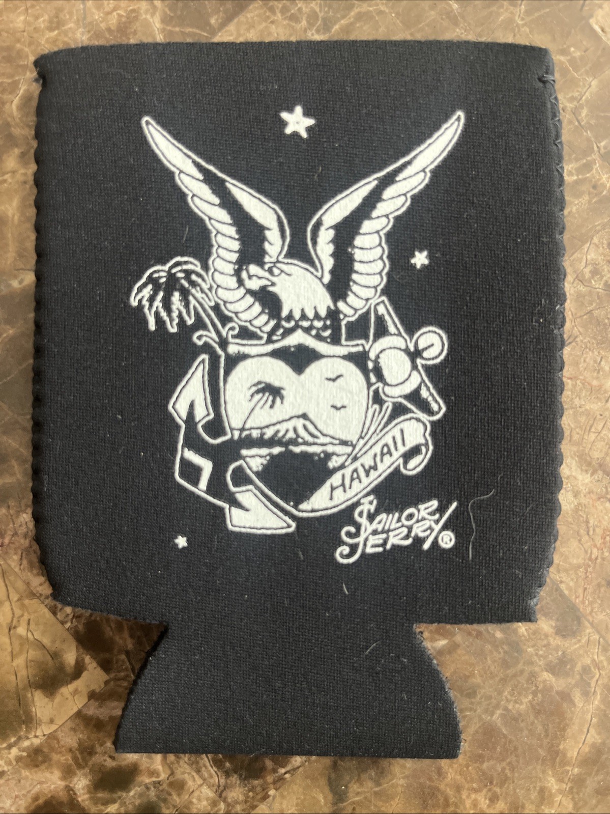 2014 The Original Sailor Jerry Spiced Rum Black Promo Can Koozie NEW (J)