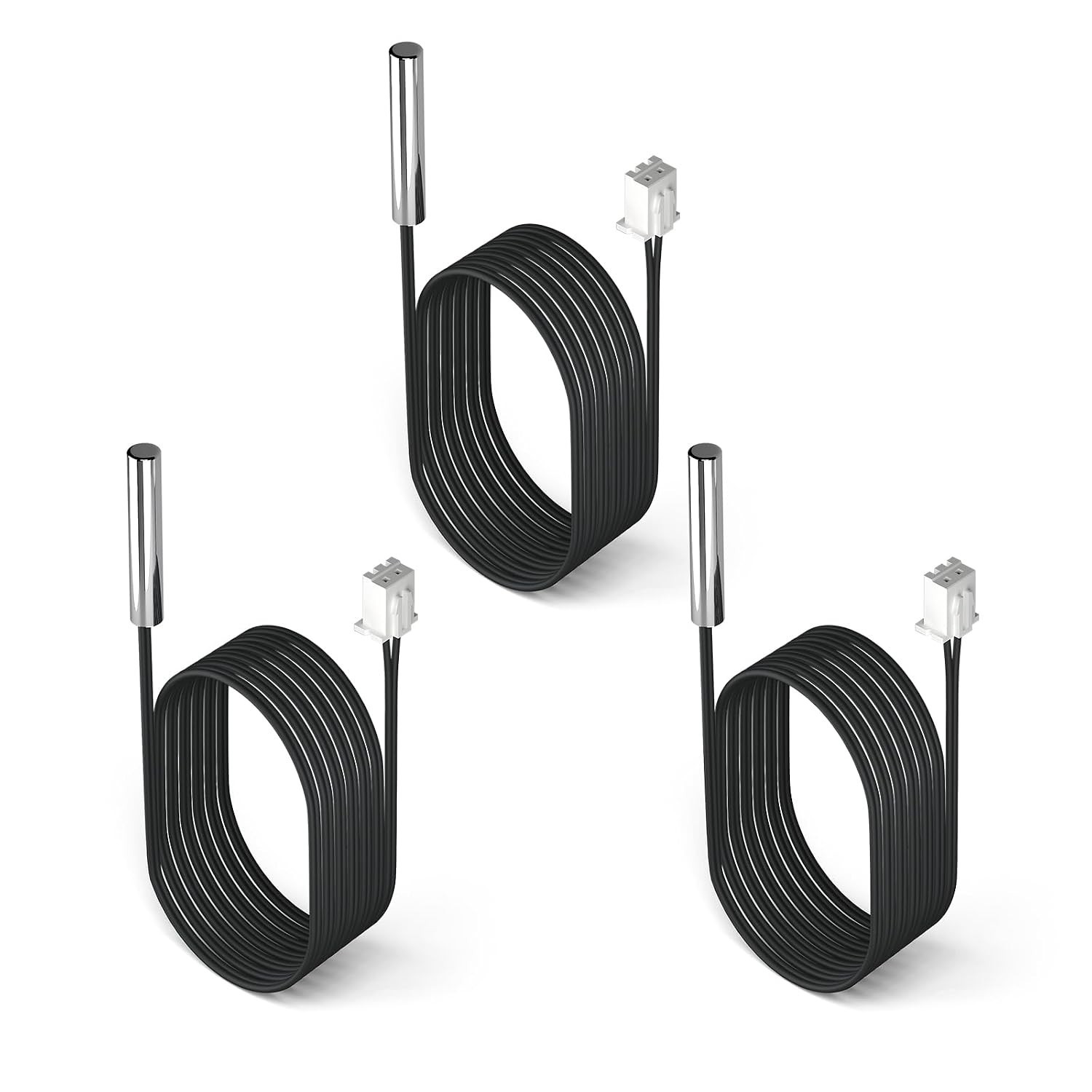 Reliable Waterproof 10K Temperature Sensor Probes - 3x 1m Stainless Steel
