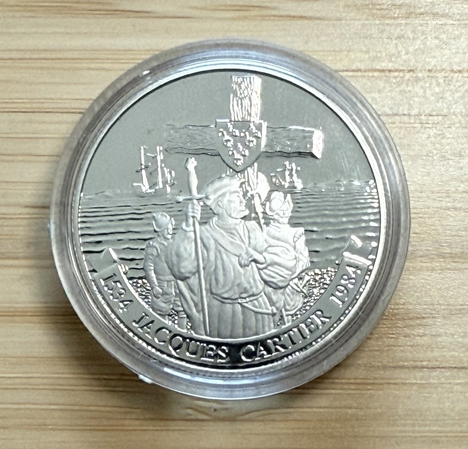 1984 Canada Dollar Jacques Cartier Commemorative Proof w/Case  KM# 141