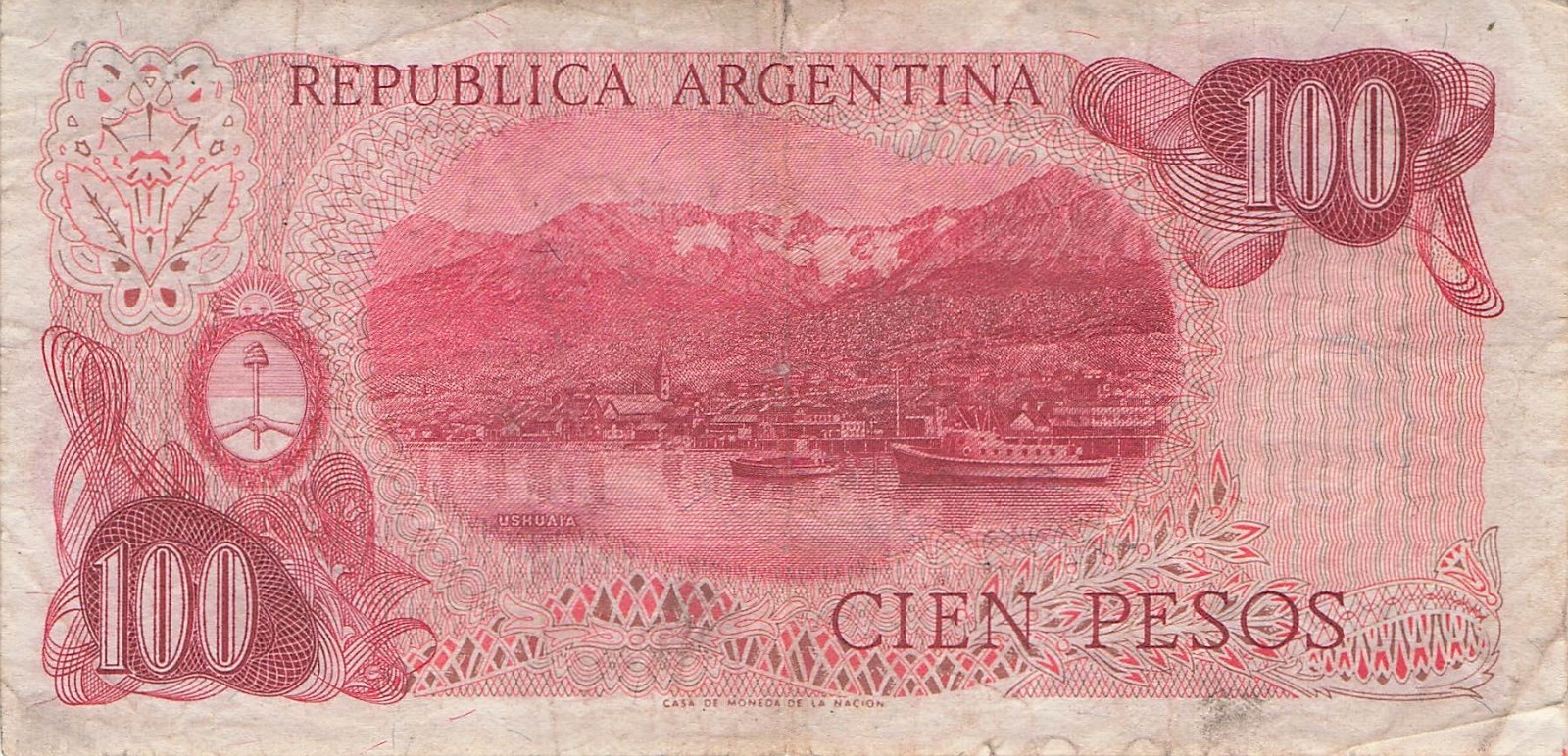 Argentina  100  Pesos  ND. 1971  P 291  Series B  Circulated Banknote G 42