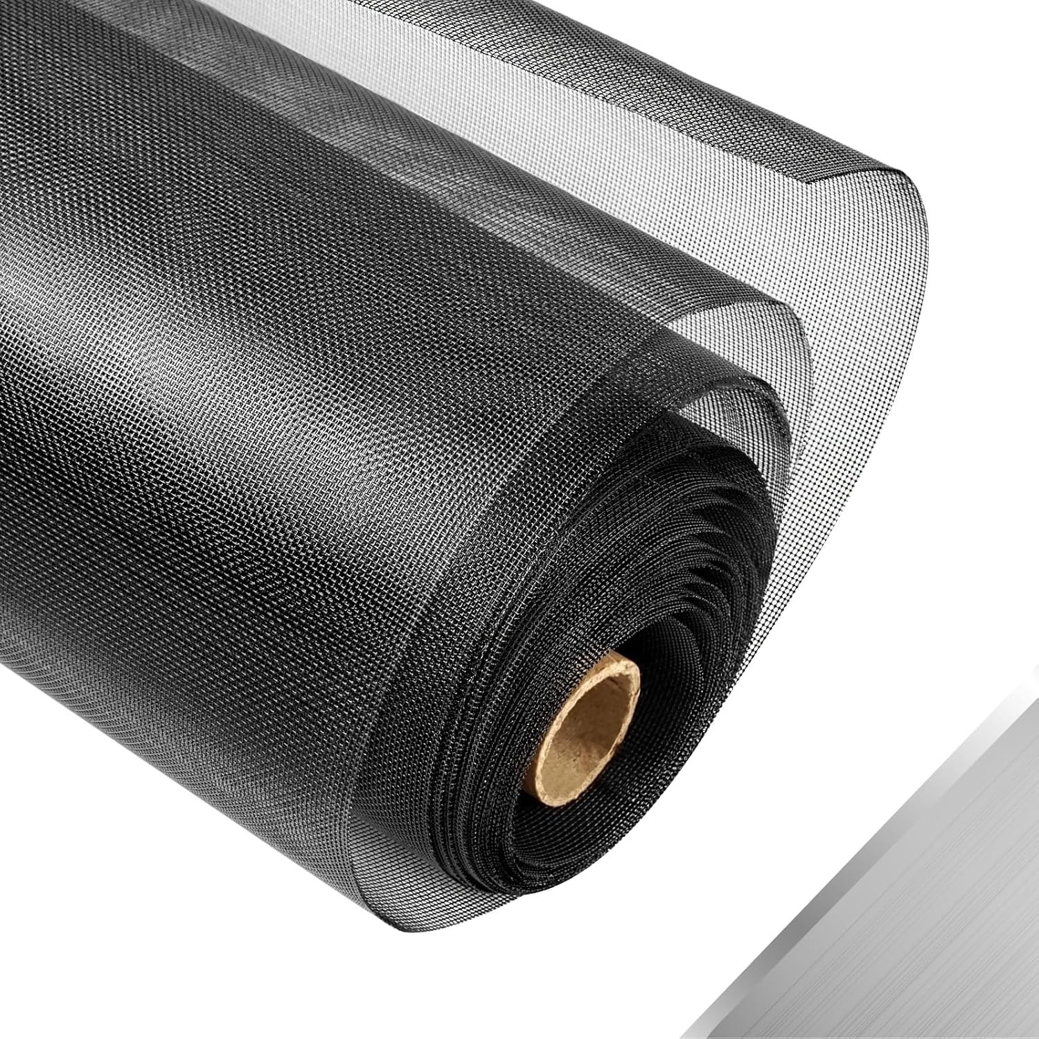 Black Stainless Steel Mesh Window Screen Roll - 35"x10ft