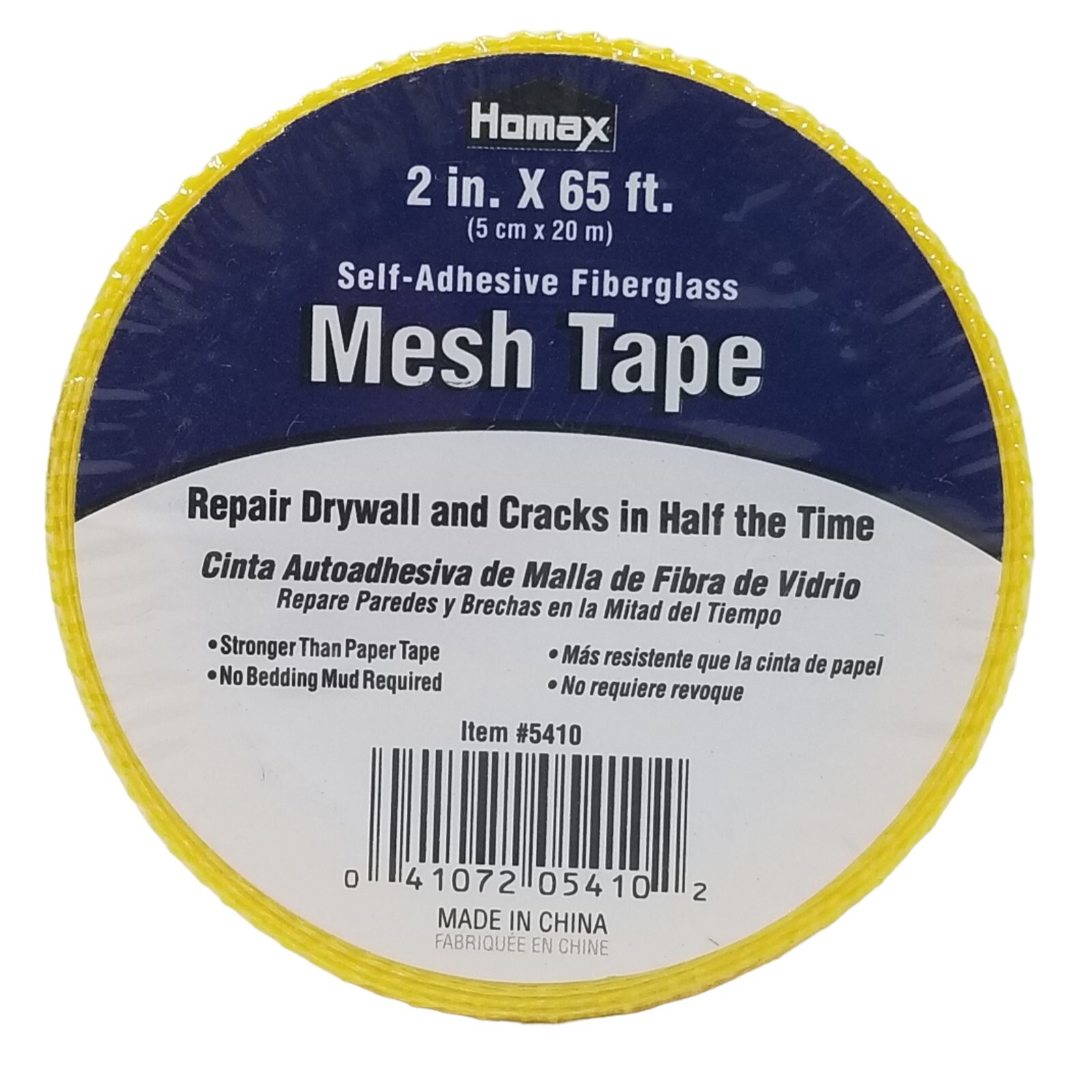 2-Lot Homex 2 in. x 65 ft. Self-Adhesive Fiberglass Mesh Tape for Drywall Repair