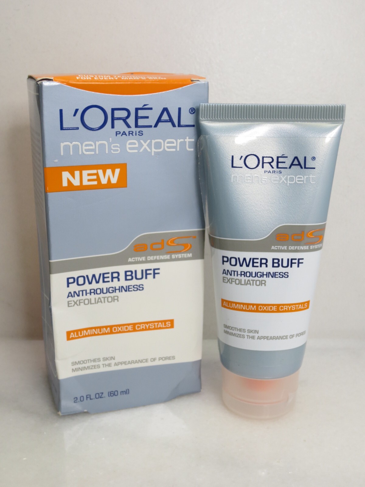 L'OREAL MEN'S EXPERT POWER BUFF ANTI-ROUGHNESS EXFOLIATOR 2 OZ BOXED