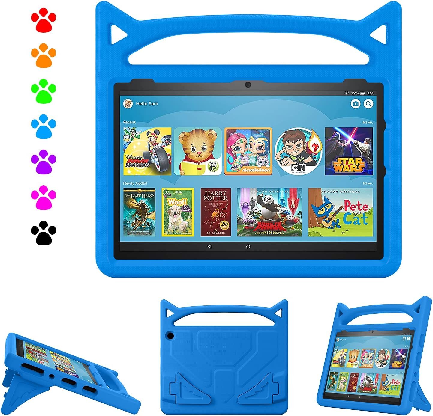 Amazon Kindle Fire HD 10 Tablet Case for Kids (2021/2023) Cover+Screen Protector