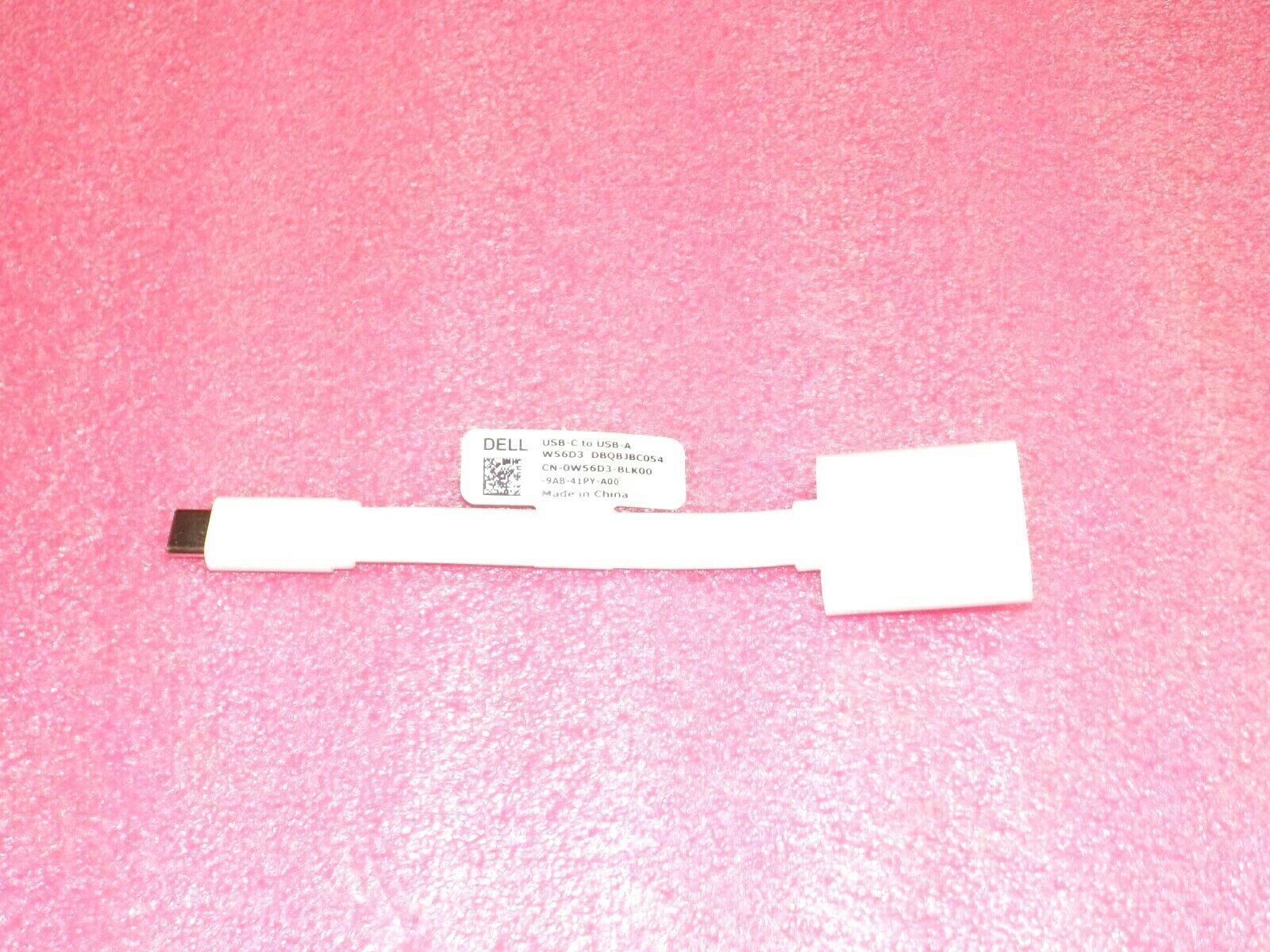 Genuine Dell Adapter USB-C to USB-A 3.0 DP/N W56D3 White Cable