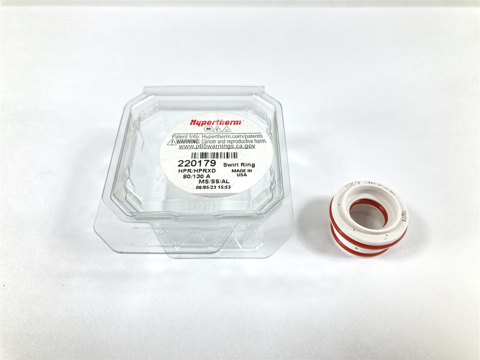 Hypertherm 220179 Swirl Ring HPR 80/130 Amp Gas Diffuser For Use With HPR130/260