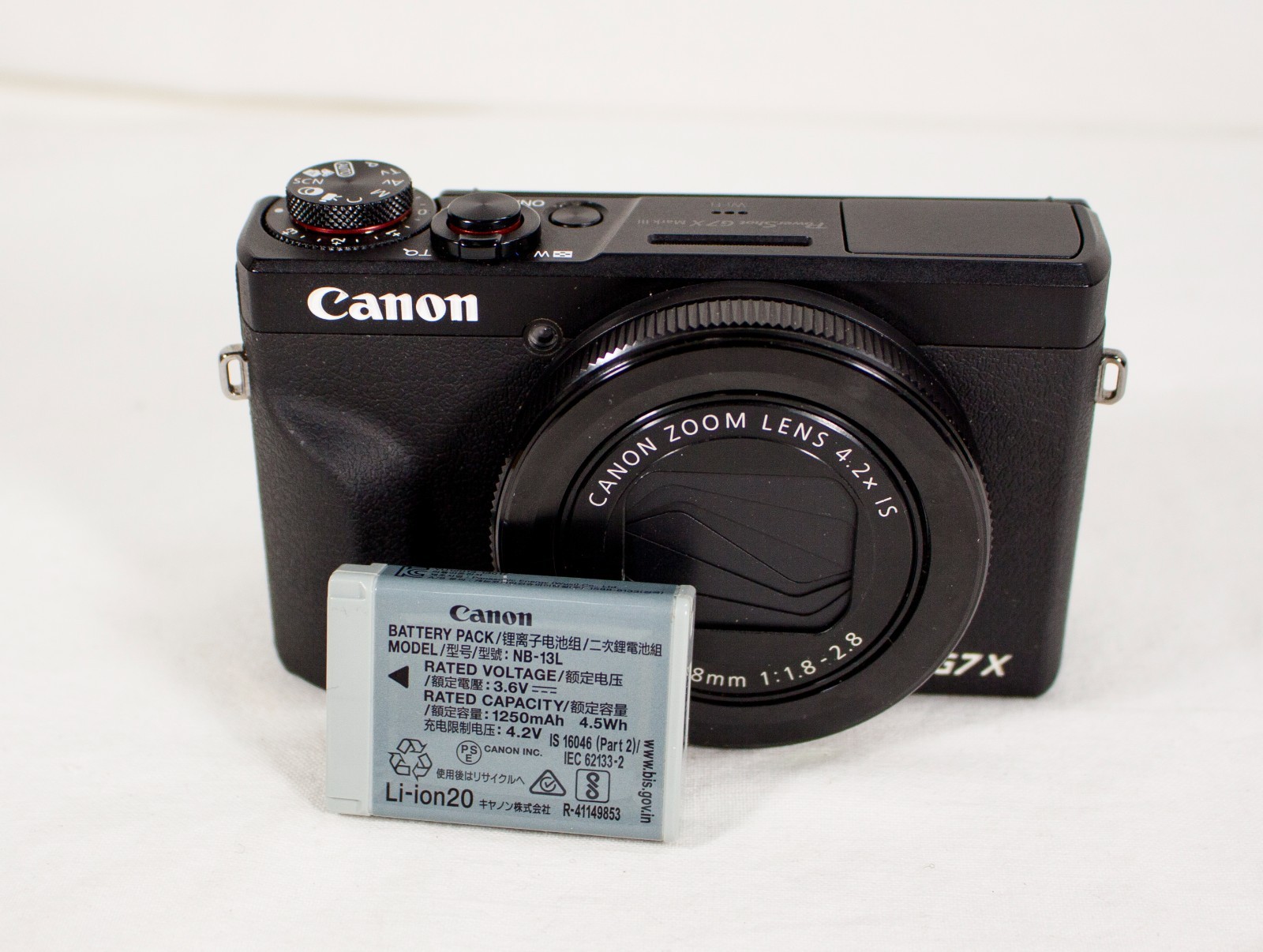 Canon PowerShot G7X Mark III 4K UHD 20.1MP f/2.8 Digital Camera - Black