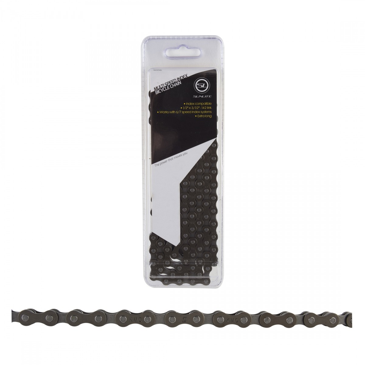 Sunlite SCN-MSi 5/6/7/8 Speed Black Steel Bike Chain 142 Links for Index
