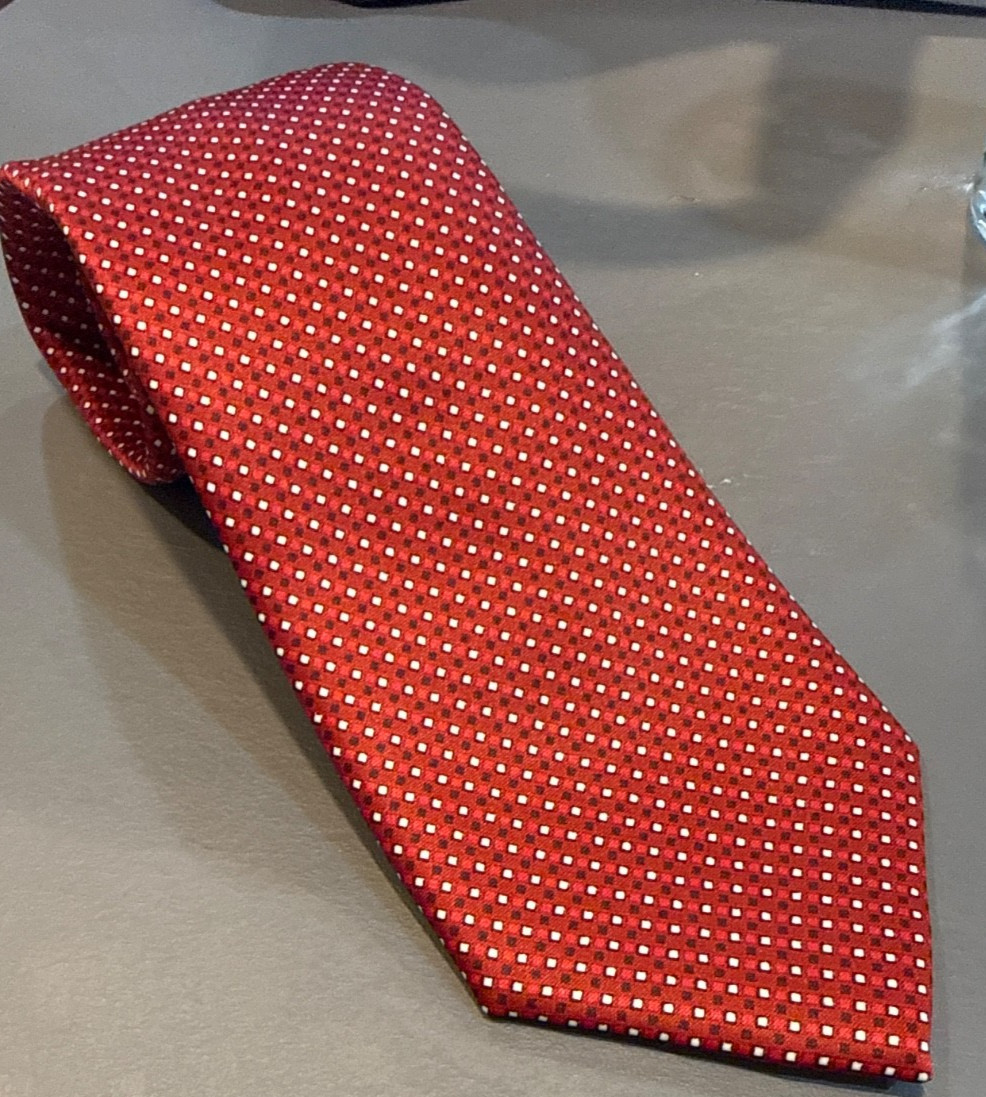 Arrow Polyester Tie Red with white Men Necktie 57 x 3.25