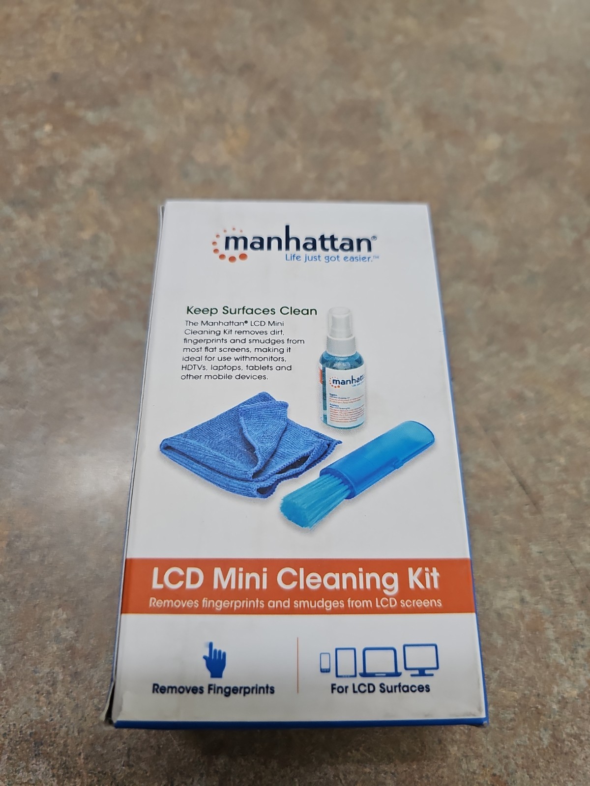 Manhattan LCD Cleaning Kit with Alcohol Free Spray, Brush and Microfiber Brush