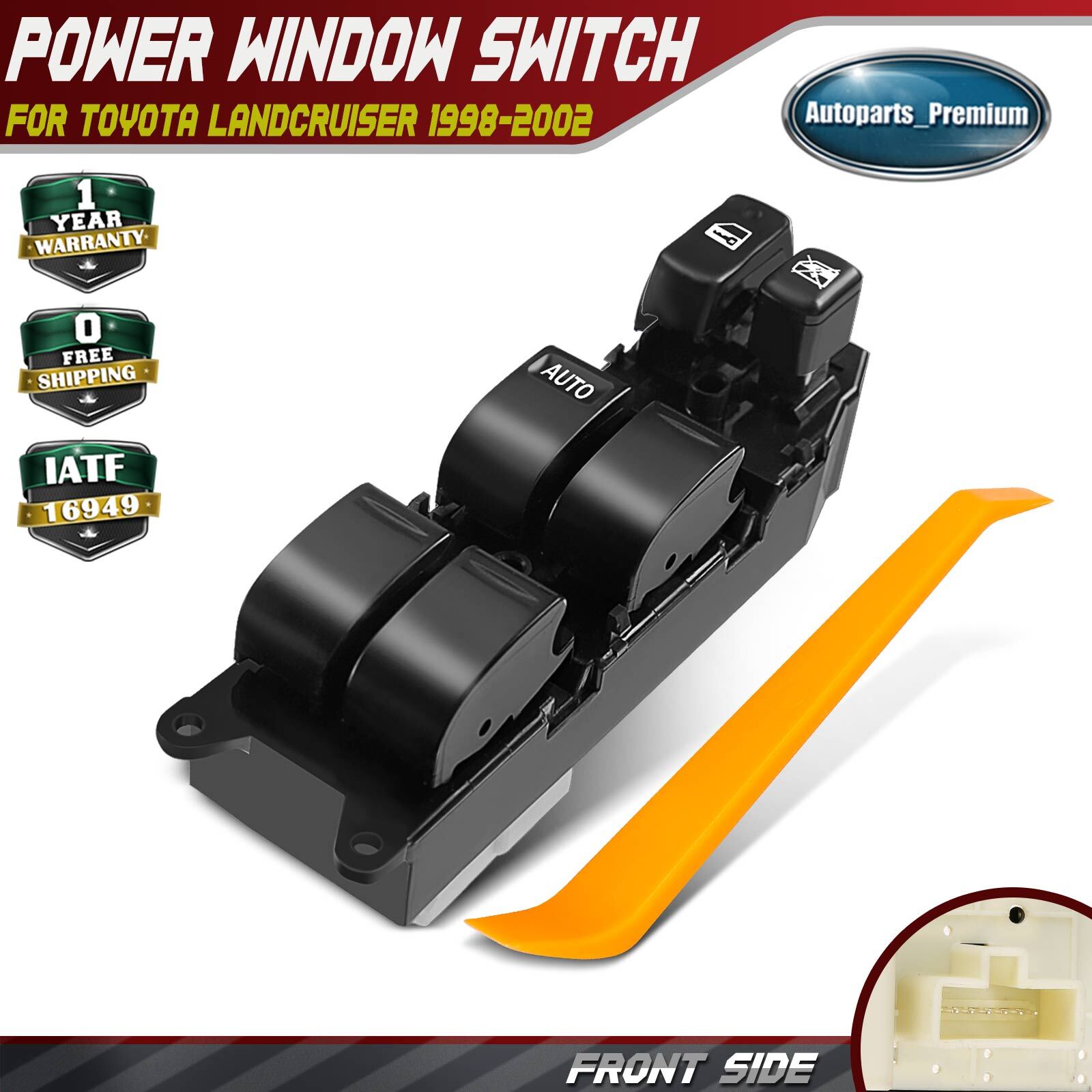 Master Control Power Window Switch for Toyota Land Cruiser 1998-2002 Driver Side
