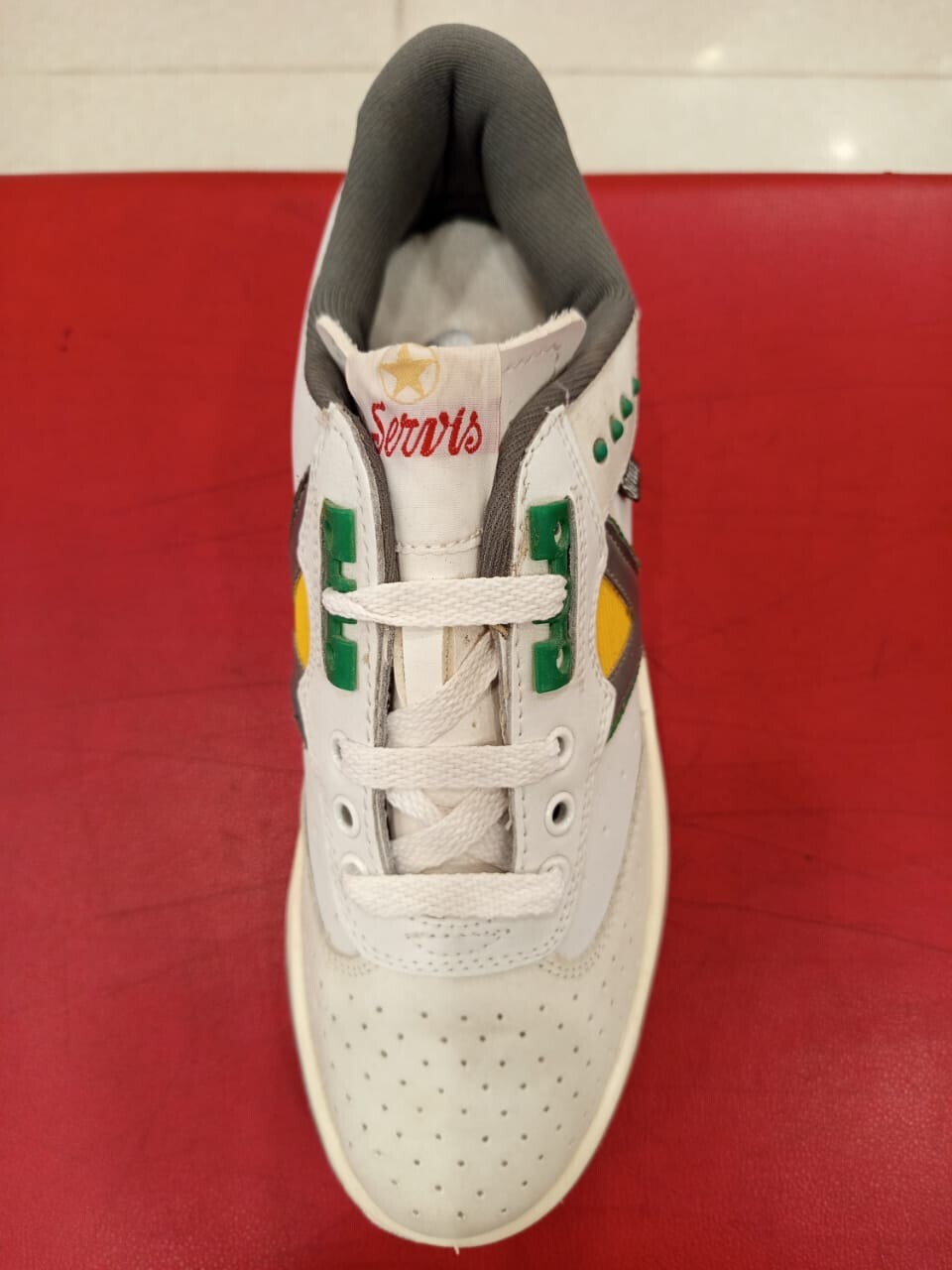 Servis Cheetah High Top Trainers White Yellow Green Shoes Afghani Tali Style OG