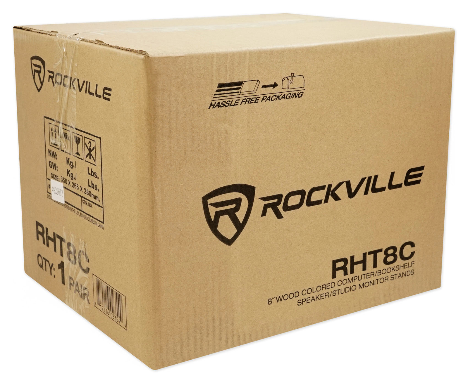 Rockville 8” Wood Studio Monitor Speaker Stands For Gemini SR-5 Monitors