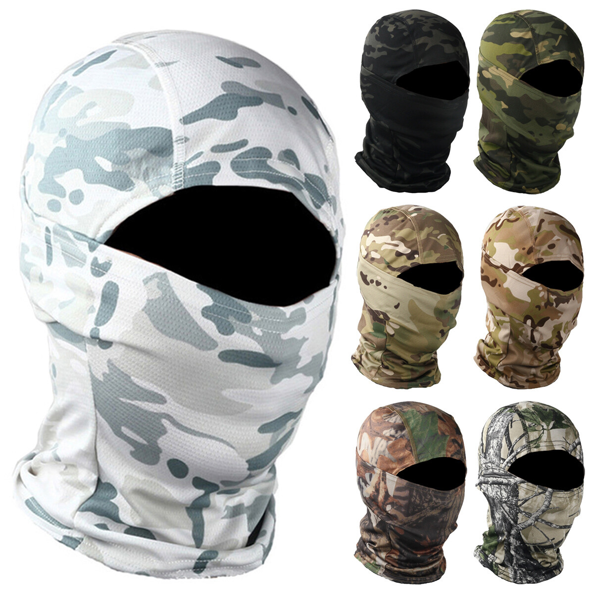 Military Full Face Mask Bandana Balaclava Head Hood Headwear for Outdoor Hunting