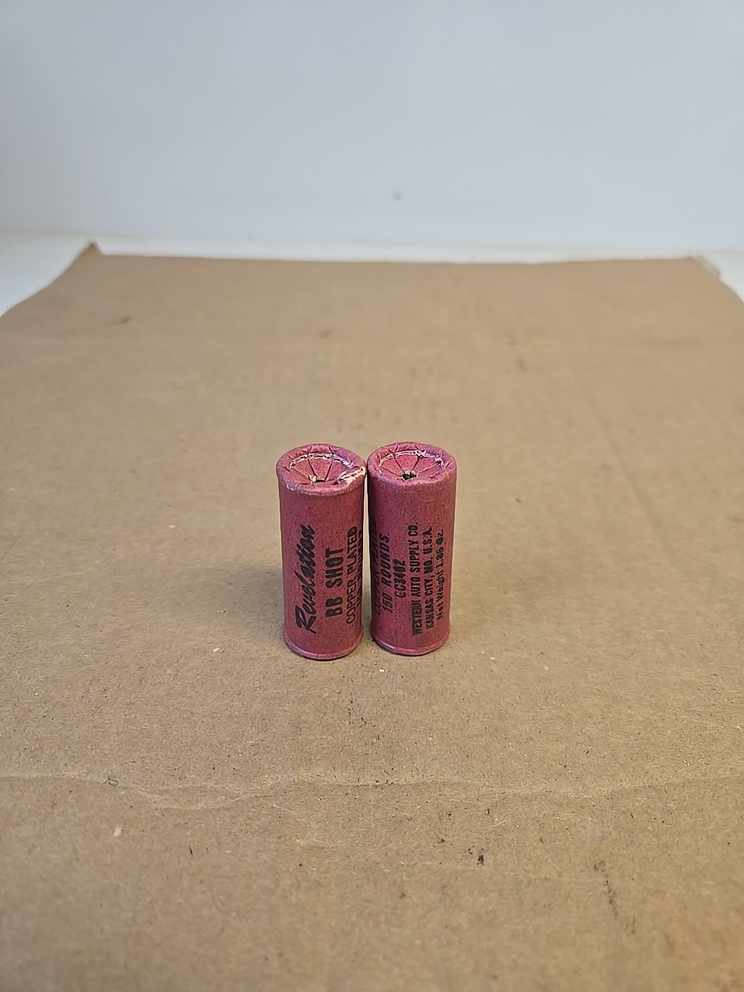 Pair Of Vintage Revelation BB Shot Tubes Copper Plated 150ct