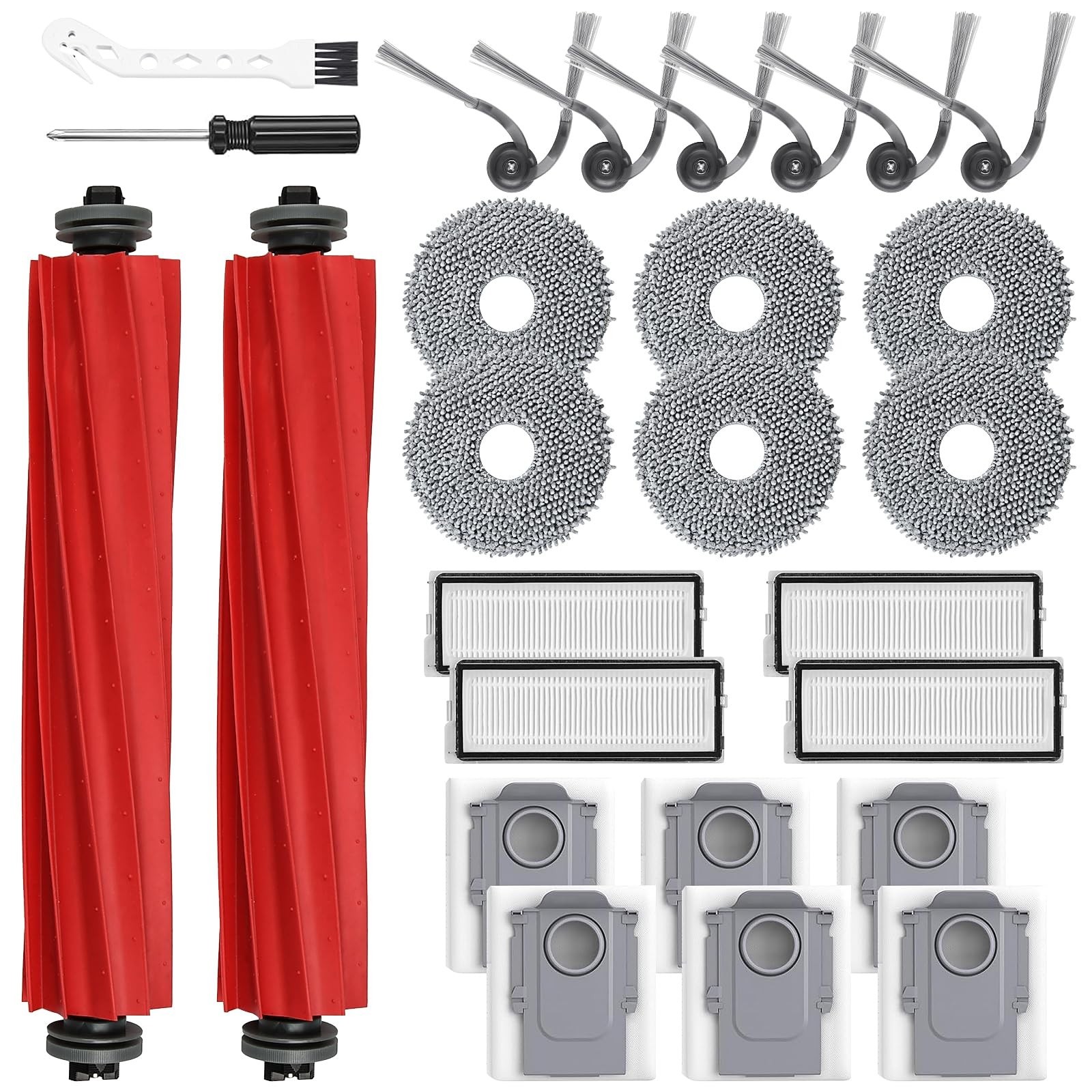 26 Pack Replacement Accessories for Roborock QV 35A/QV 35S Robot Vacuum Clean...