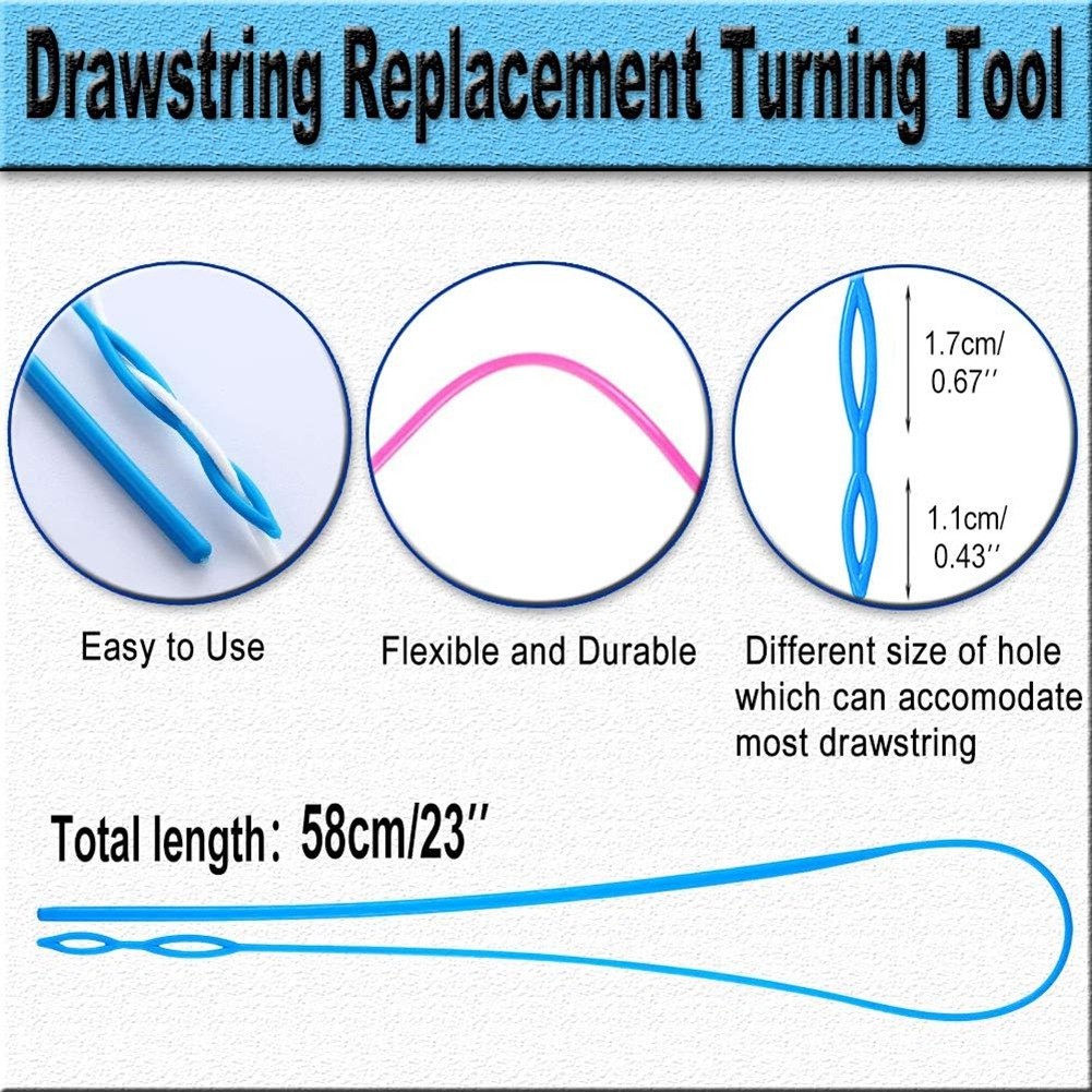 Drawstring Threader Replacement Set Sewing Turn Fabric Threader Tools for8923