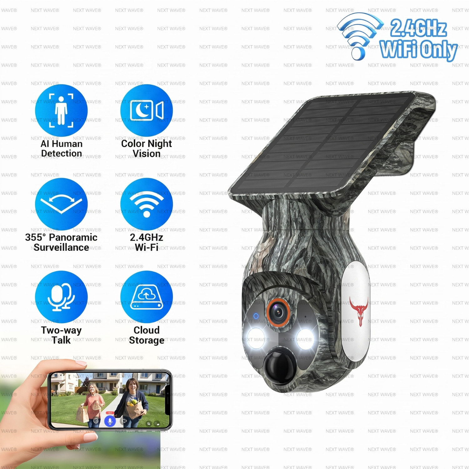Solar Camera Security Outdoor - 100% Wire-Free Security Cameras Wireless Outdoor