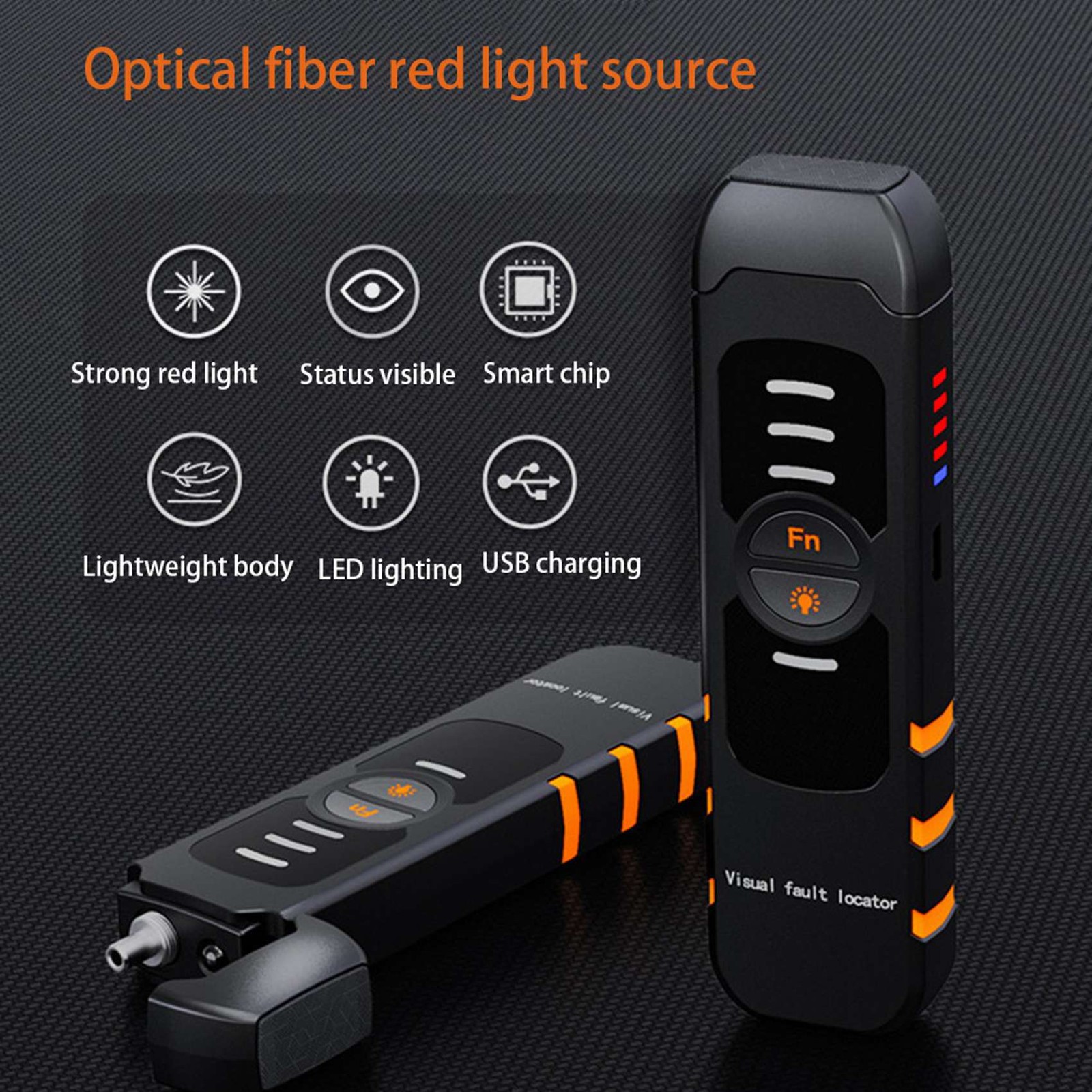4X Fiber Optic Tester Pen Type Red Light Visual Fault Locator Rechargeable6144