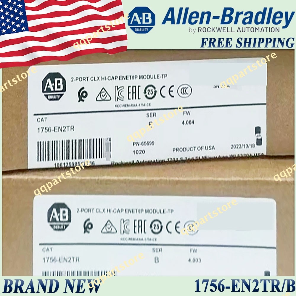 AB New in Box 1756-EN2TR/B CLX ENet/IP 100M Dual Port 1756EN2TR SerB Free Ship