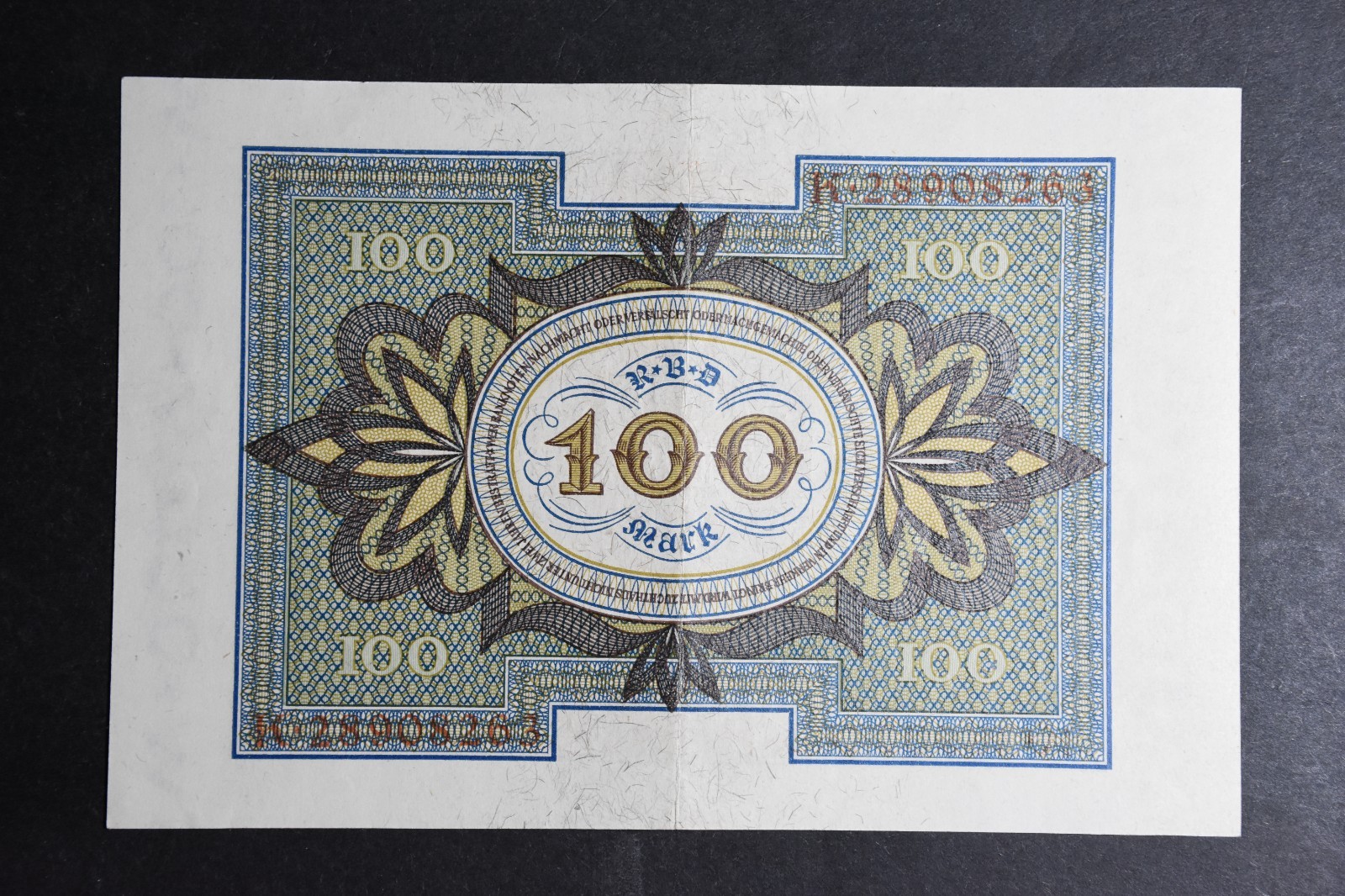 Germany 100 Mark Reichsbanknote Banknote 1920 - Extra Fine