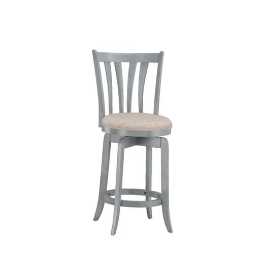 Furniture  Savana Swivel Stool, Blue Counter Blue Wire Brush