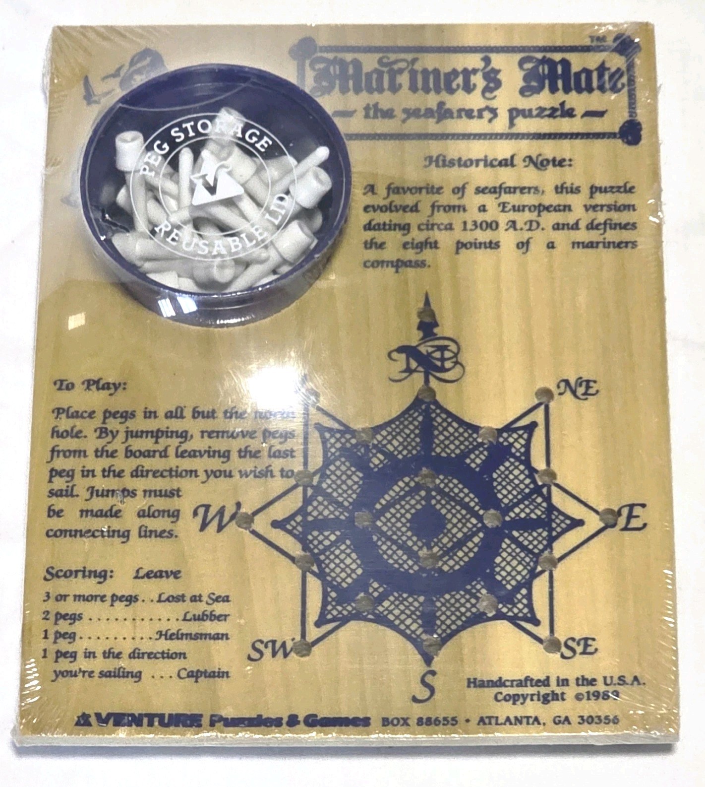 Mariner’s Mate the Seafarers Puzzle-Venture Puzzles & Games 1989