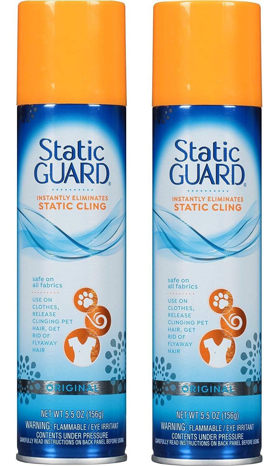 Static Guard Fabric Softener Spray Pack Of 2 Fresh Scent 5.5 Oz. Anti Static