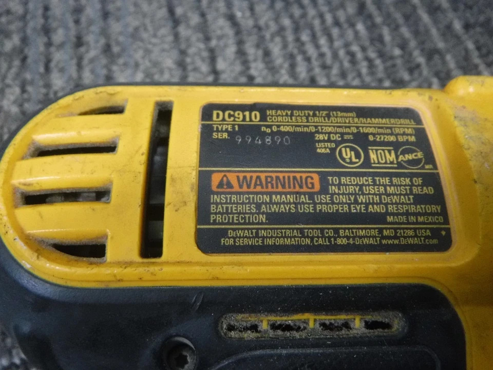 Dewalt Model Dc910 28v Hammer Drill Tool Only