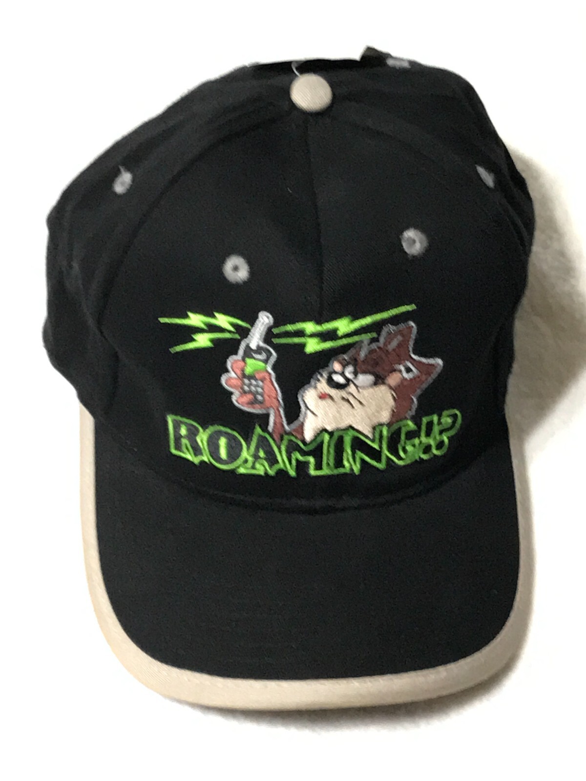 Looney Tunes Taz ROAMING!? Embroidred Unisex Kids Black Hat New