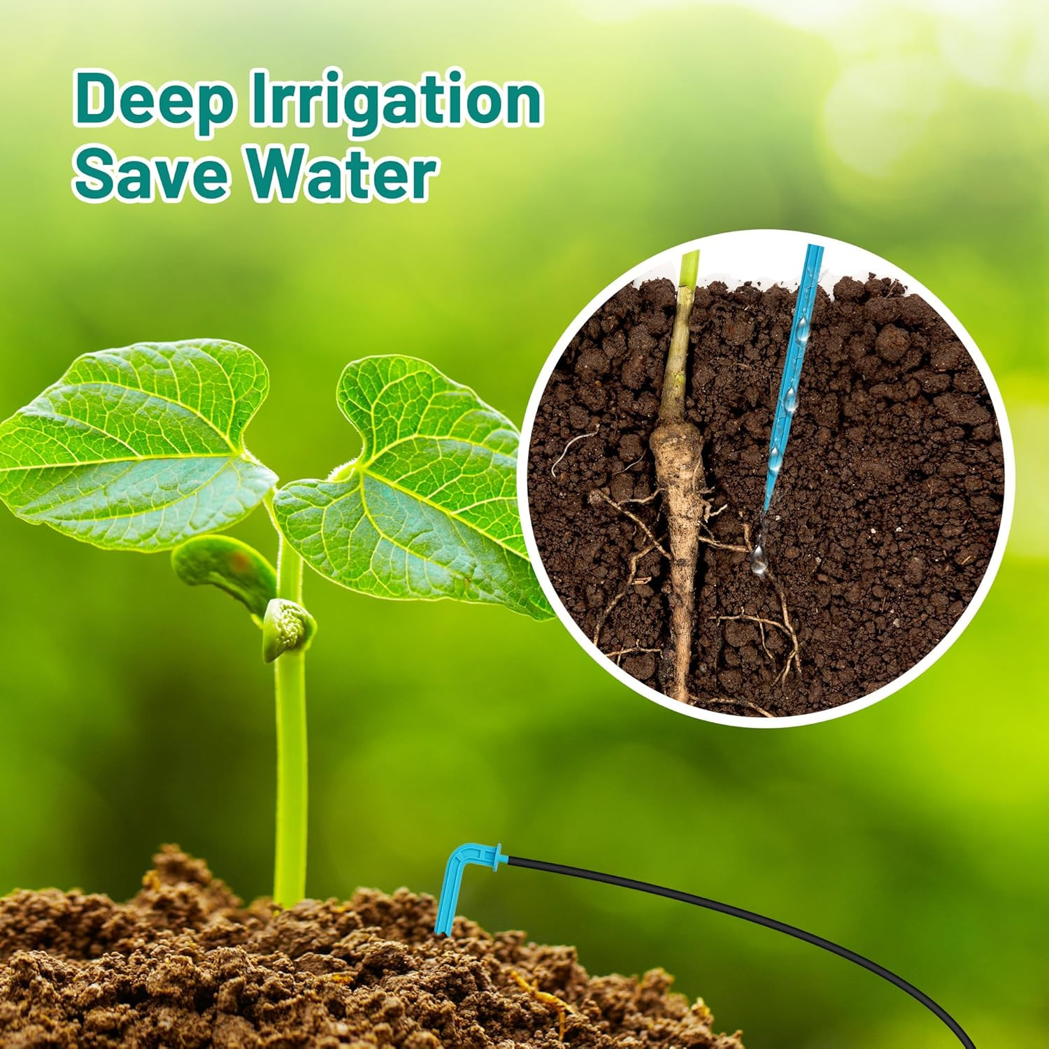 Automatic Drip Irrigation Kit, 8W Solar Irrigation System with Battery for Garde