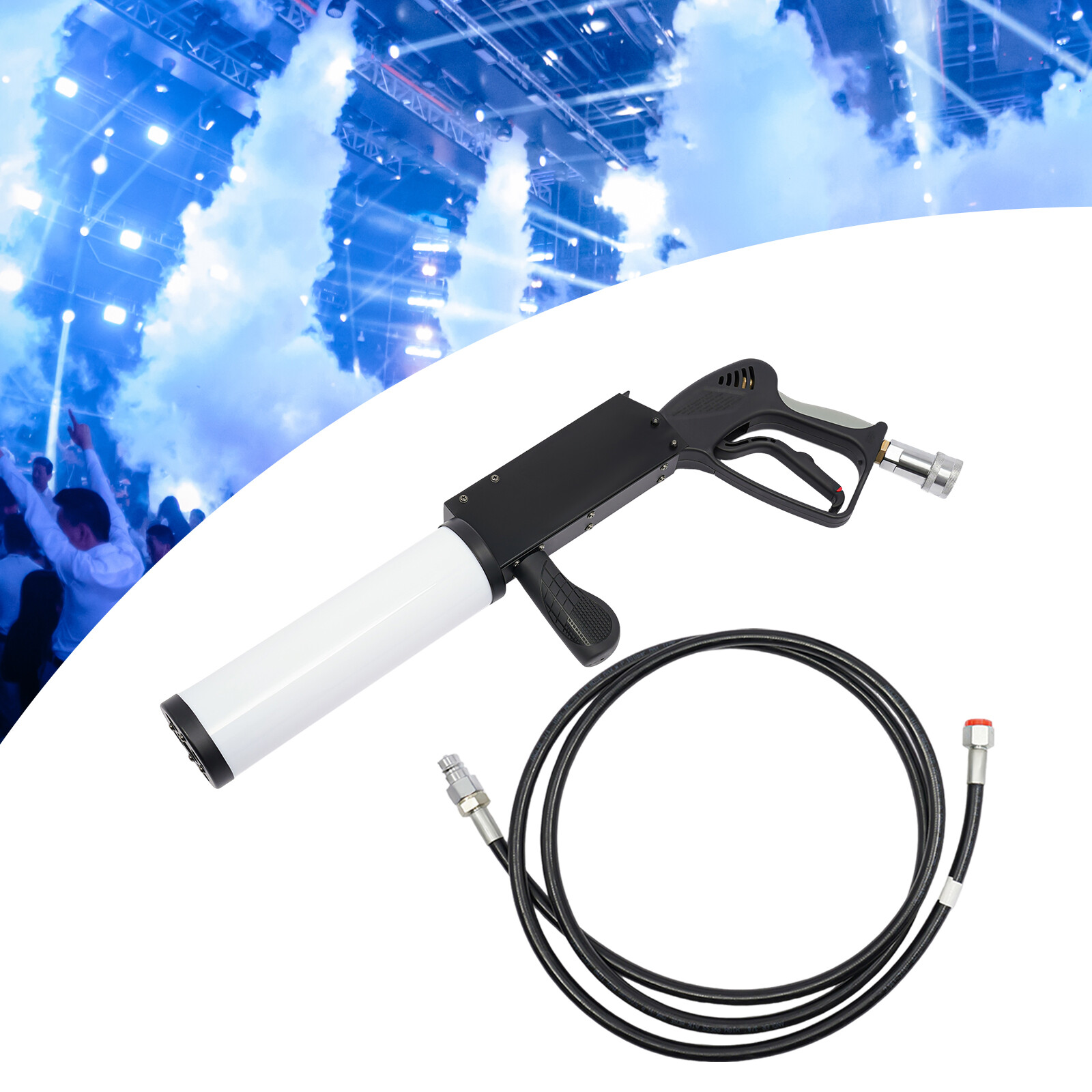 LED Cannon CO2 Gun Night DJ Club Bar Party CO2 Jet Stage Effect Fogger Smoke Gun