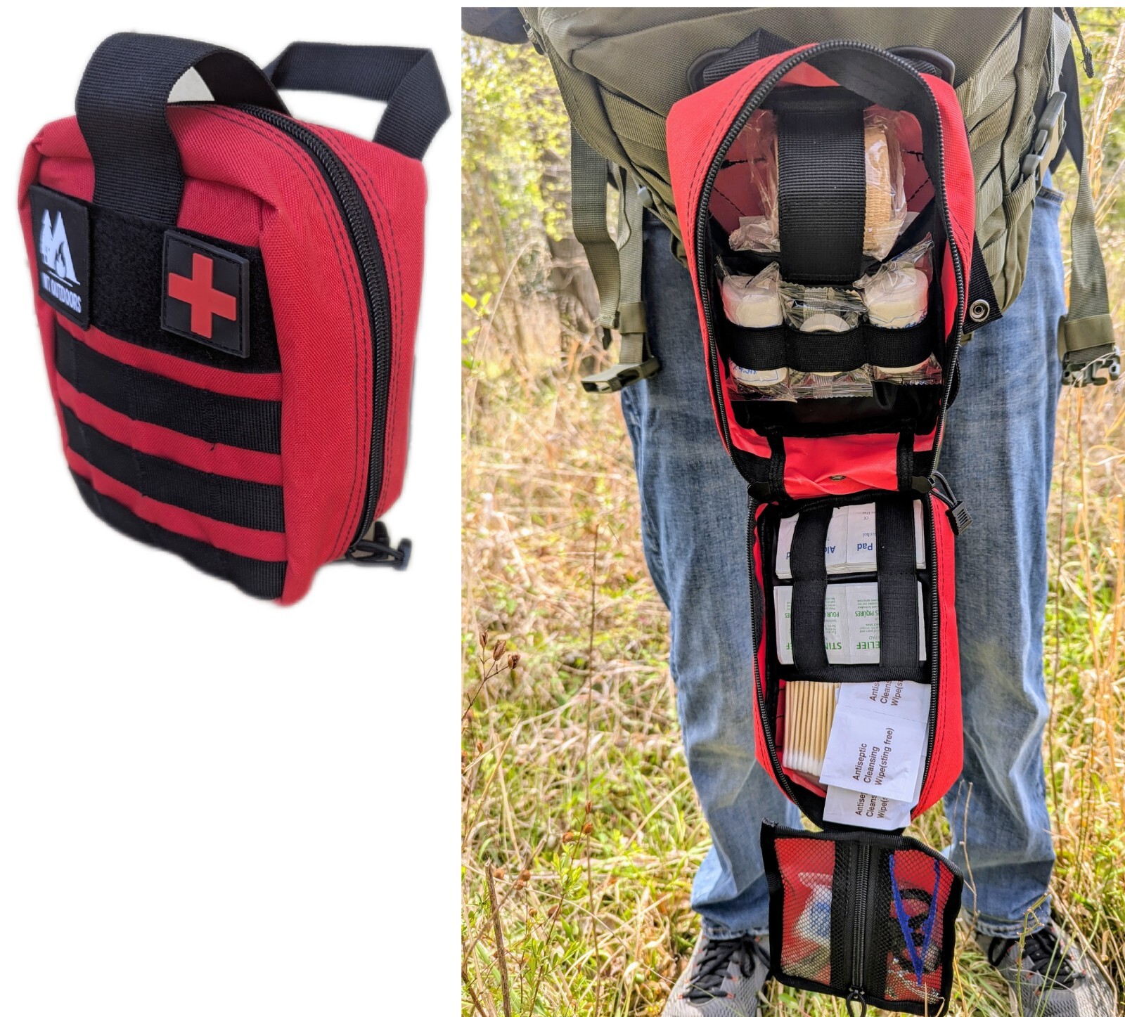 First Aid Survival Kit - IFAK - Trauma Medical Bag - Tactical Bag 120 pieces
