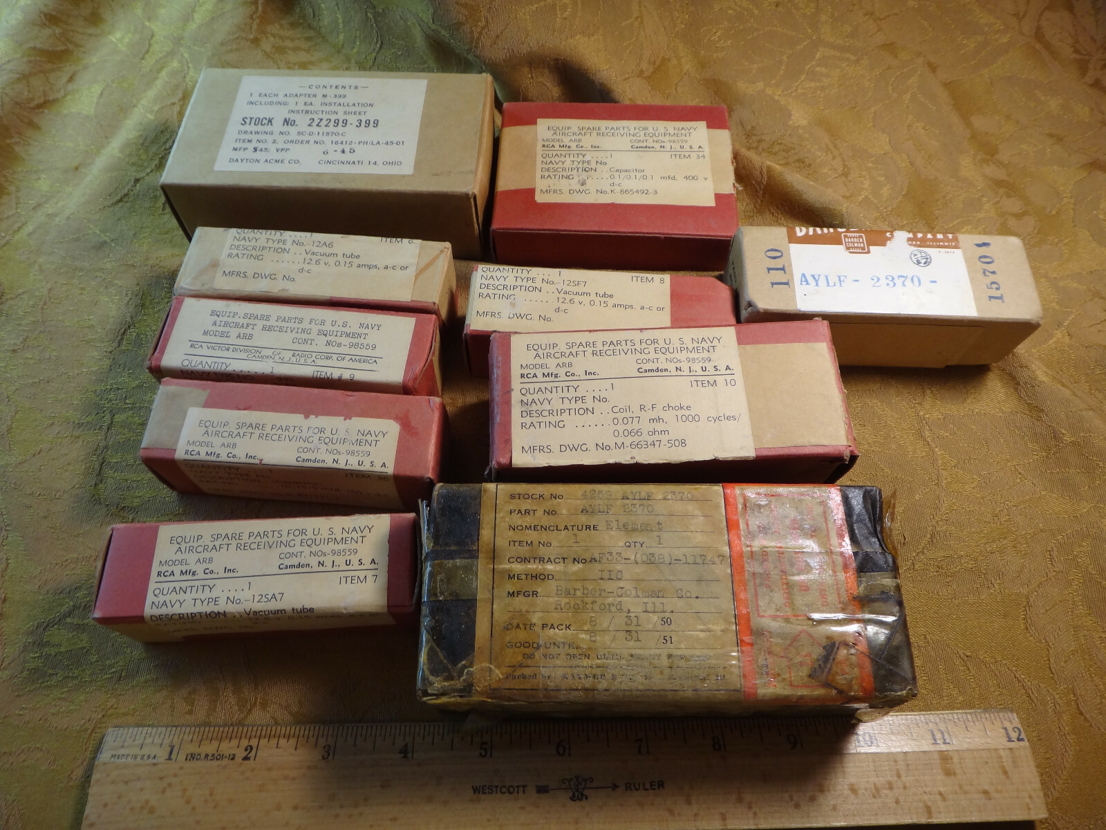 Lot Of Vintage NOS New Old Stock US Military Aircraft Receiving Equipment
