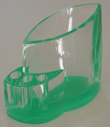 Beautiful, Fine Acrylic Pen Holder (Green), NEW
