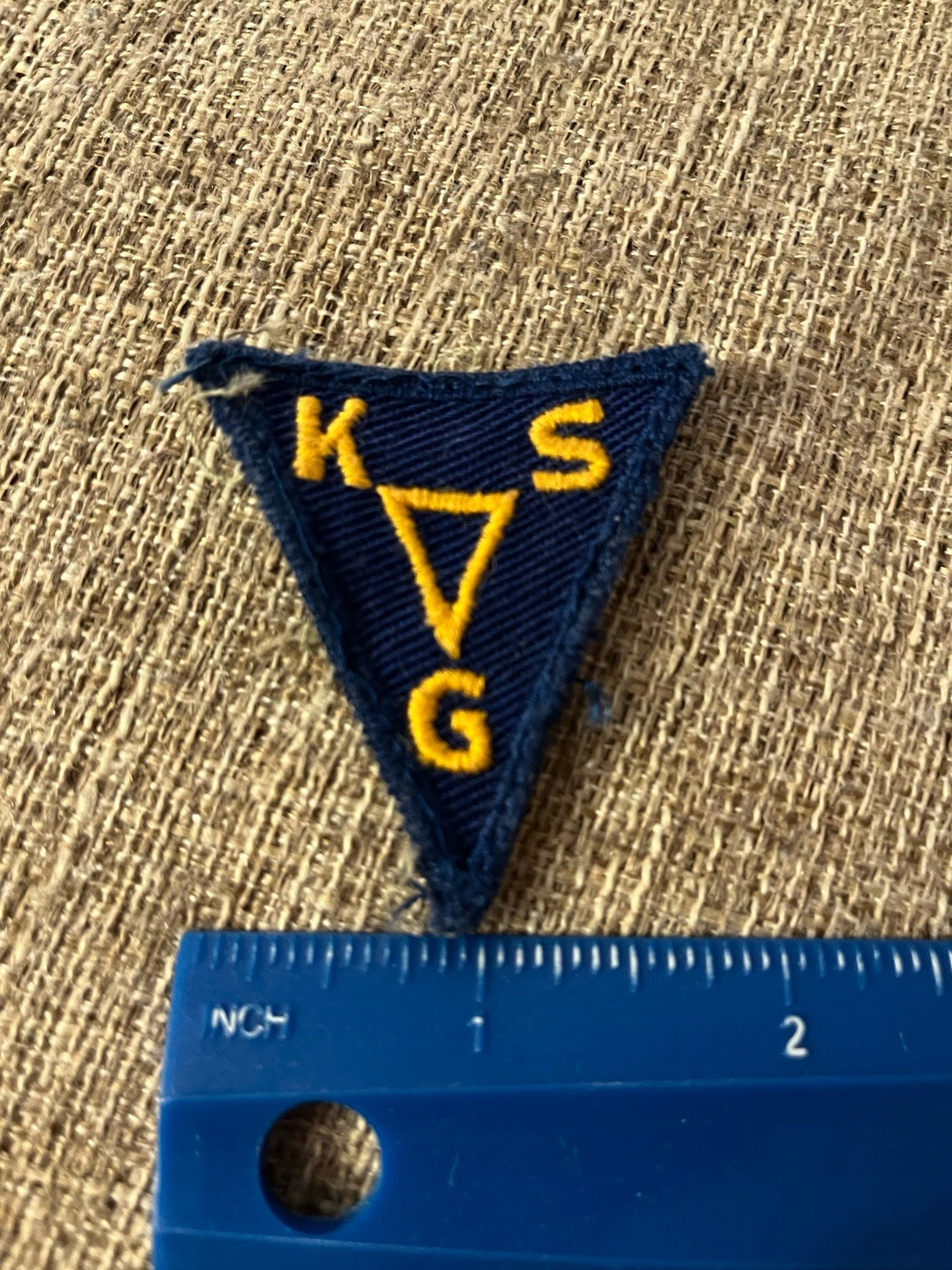 WWII Small US Army Kansas State Guard Twill Patch KSG KS  INV12284
