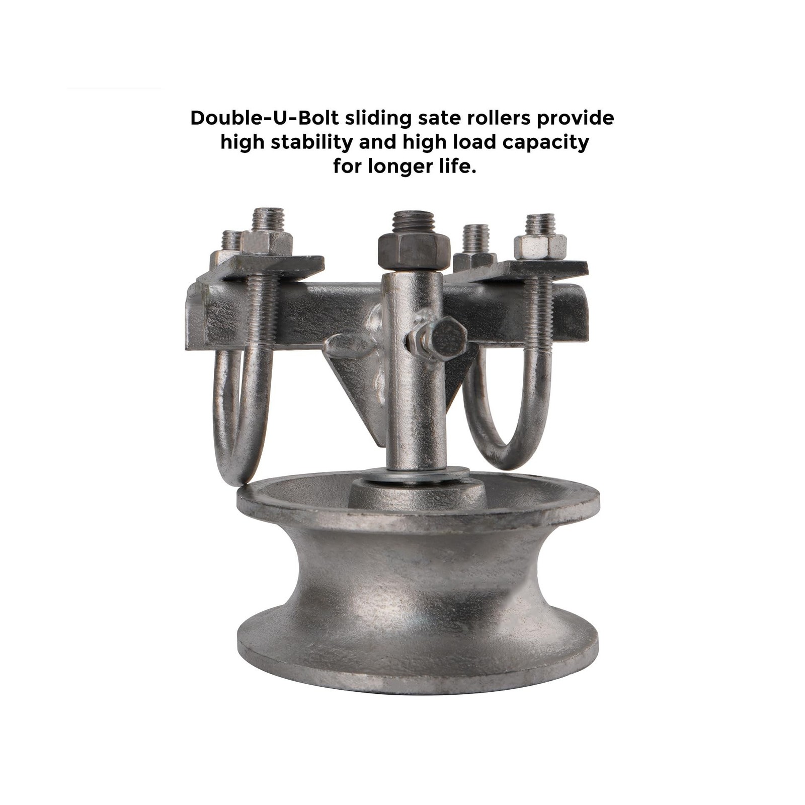 Sliding Gate Rollers, 5" Rear Pipe Track Wheels for Chain Link Sliding Gates,...