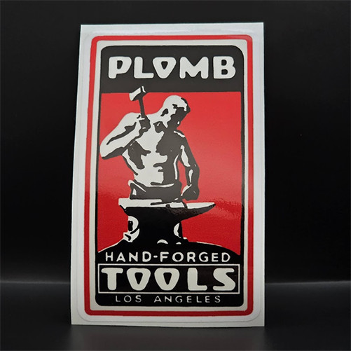 Plomb Tool Company Vintage Style Red DECAL, 6 Inch Vinyl STICKER