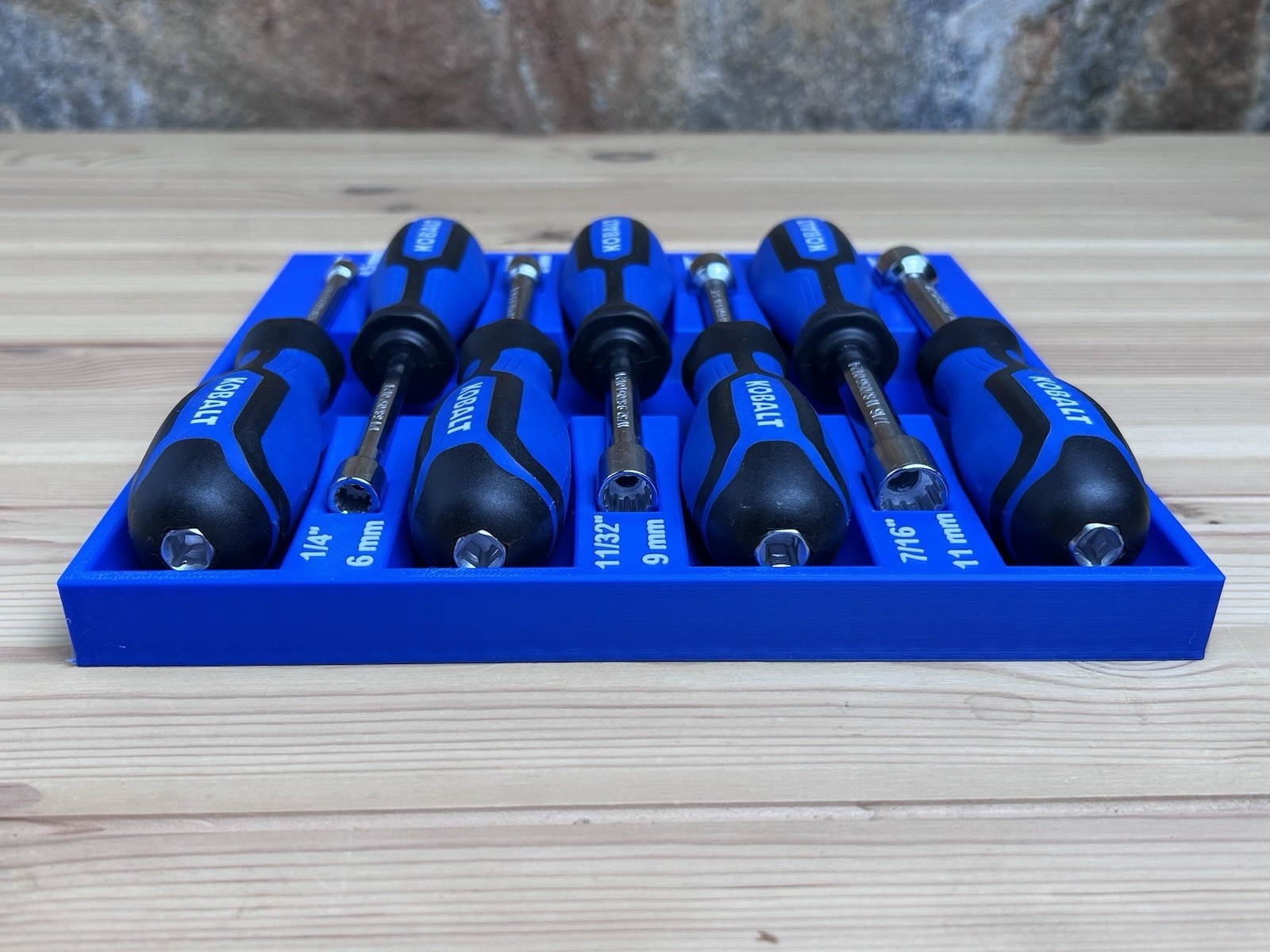 Organizer/Tray for KOBALT Nut Driver Set - Compatible with Model #87050 - Blue