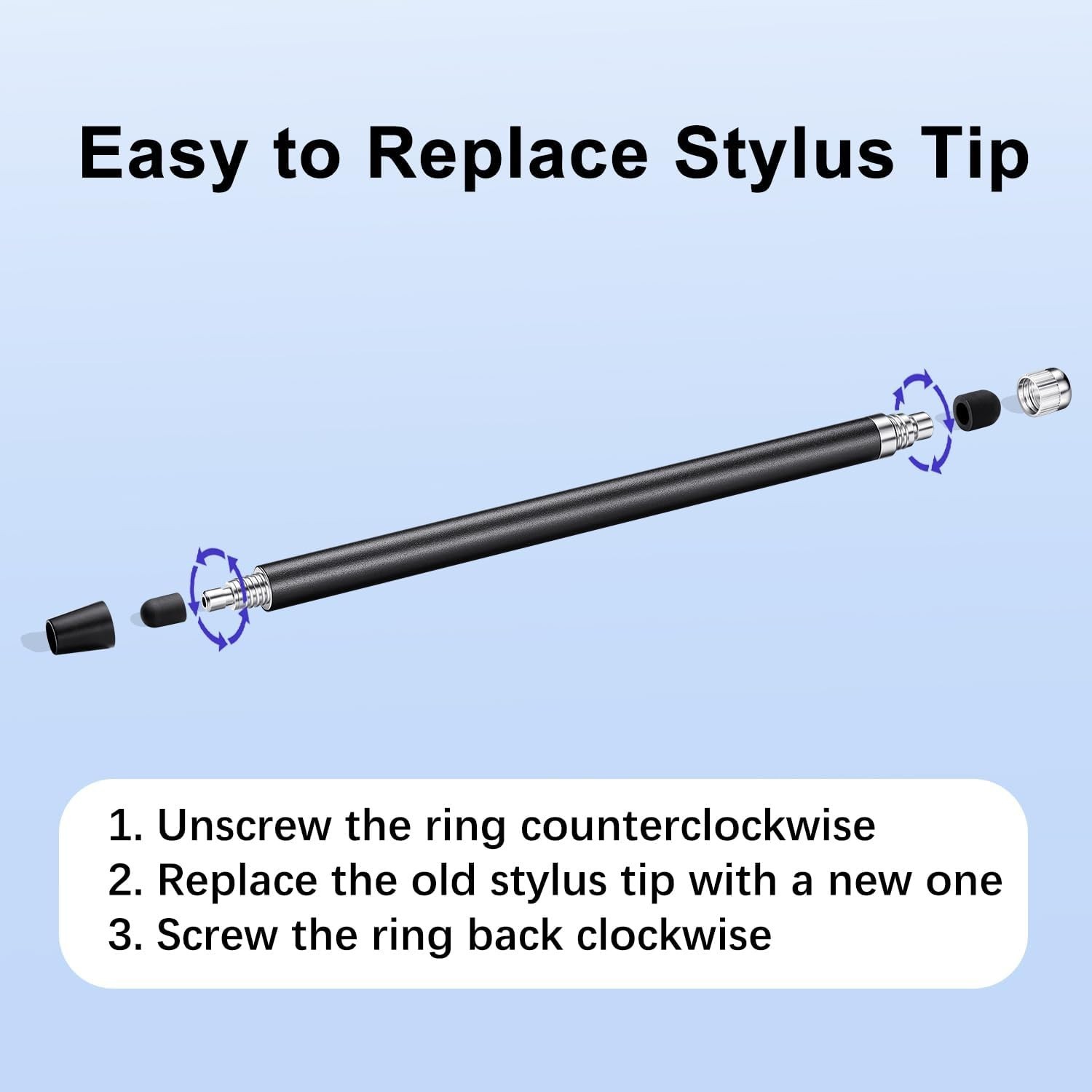ChaoQ Stylus Pen 3 Pack – High Sensitivity for iPad iPhone Android